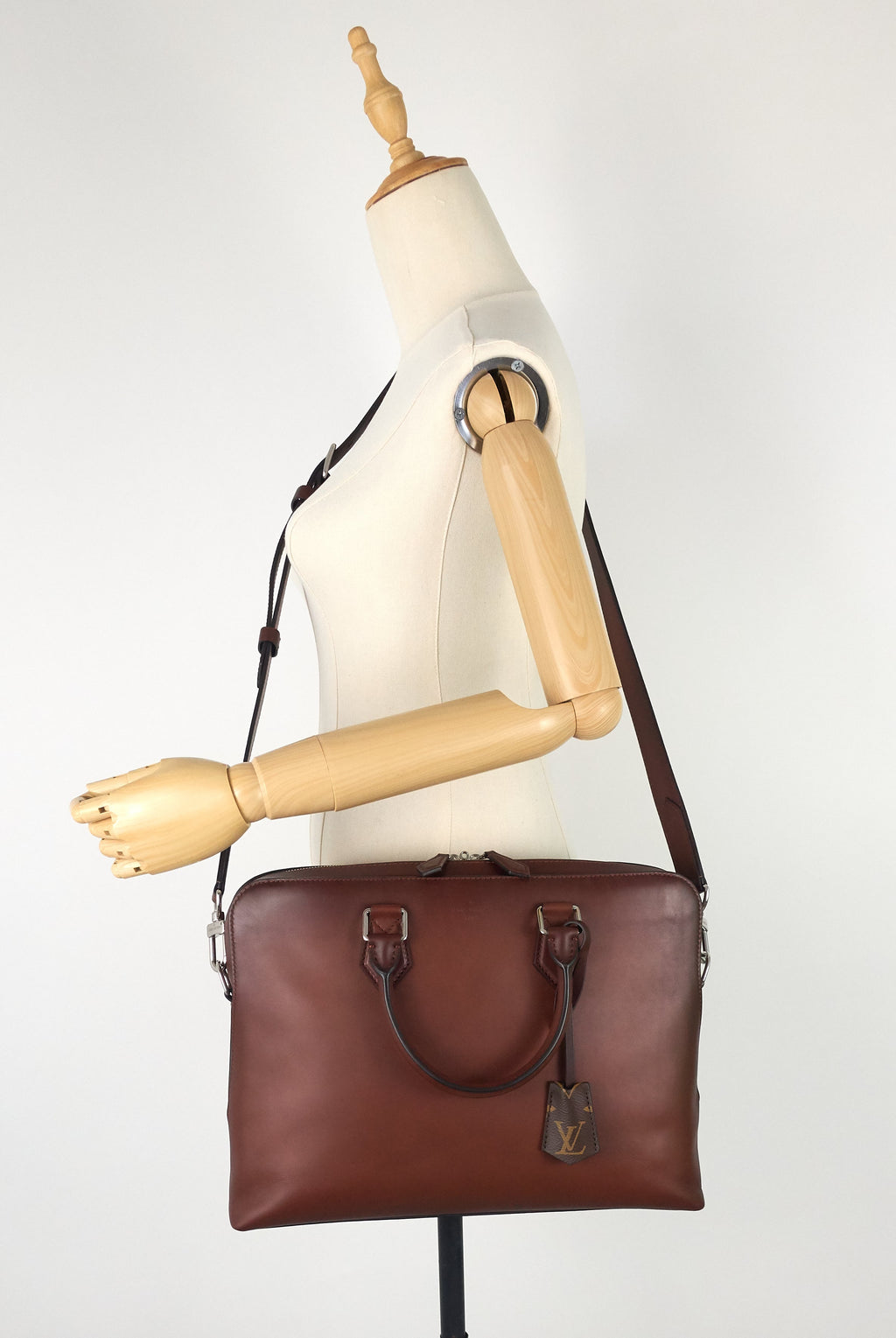 Louis Vuitto Armand Ombre Calfskin Leather Briefcase Bag