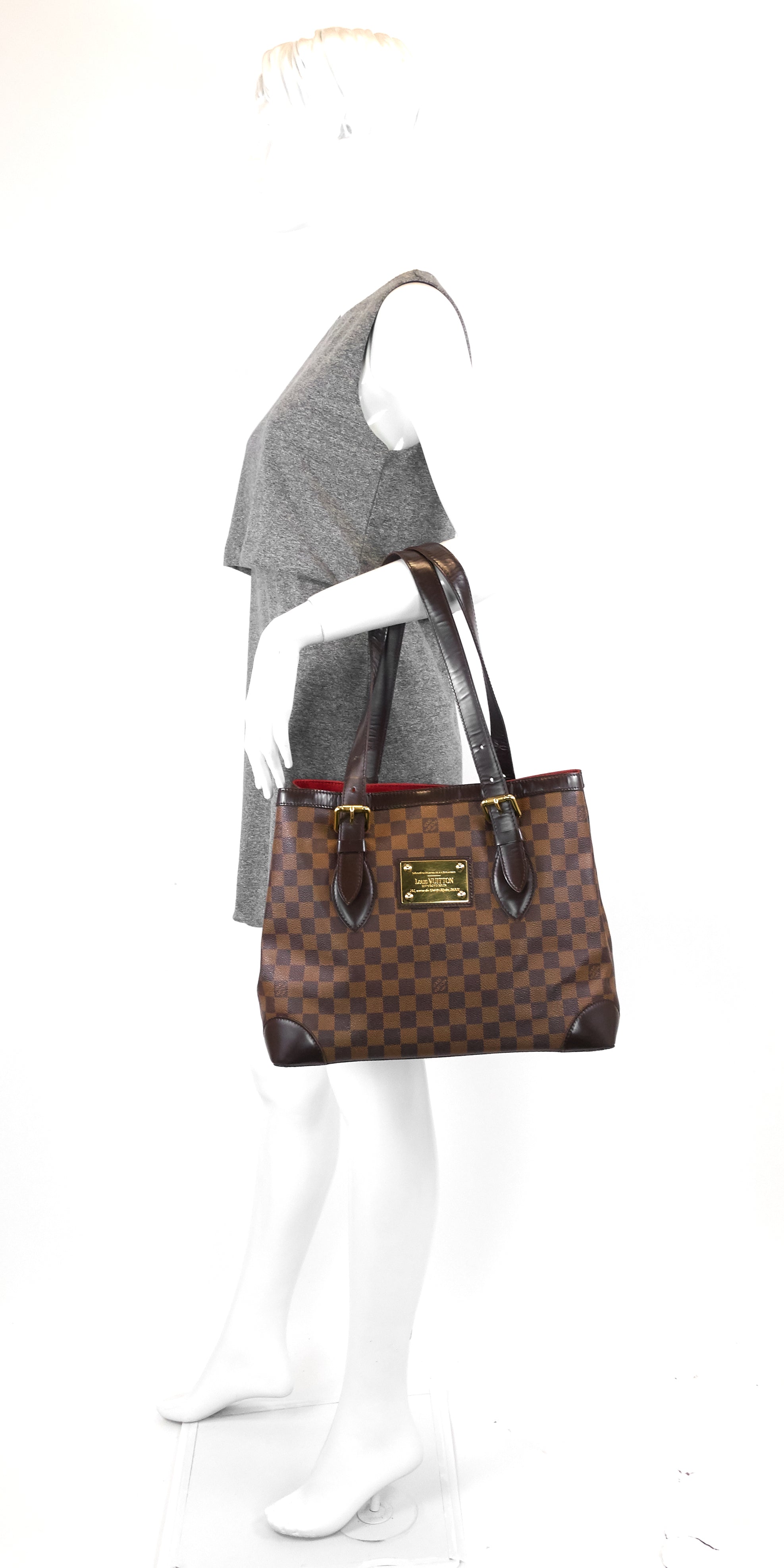 Louis Vuitto Hampstead MM Damier Ebene Canvas Bag