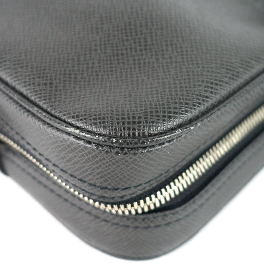 Louis Vuitto Porte-Document Voyage Ardoise Leather Briefcase Bag