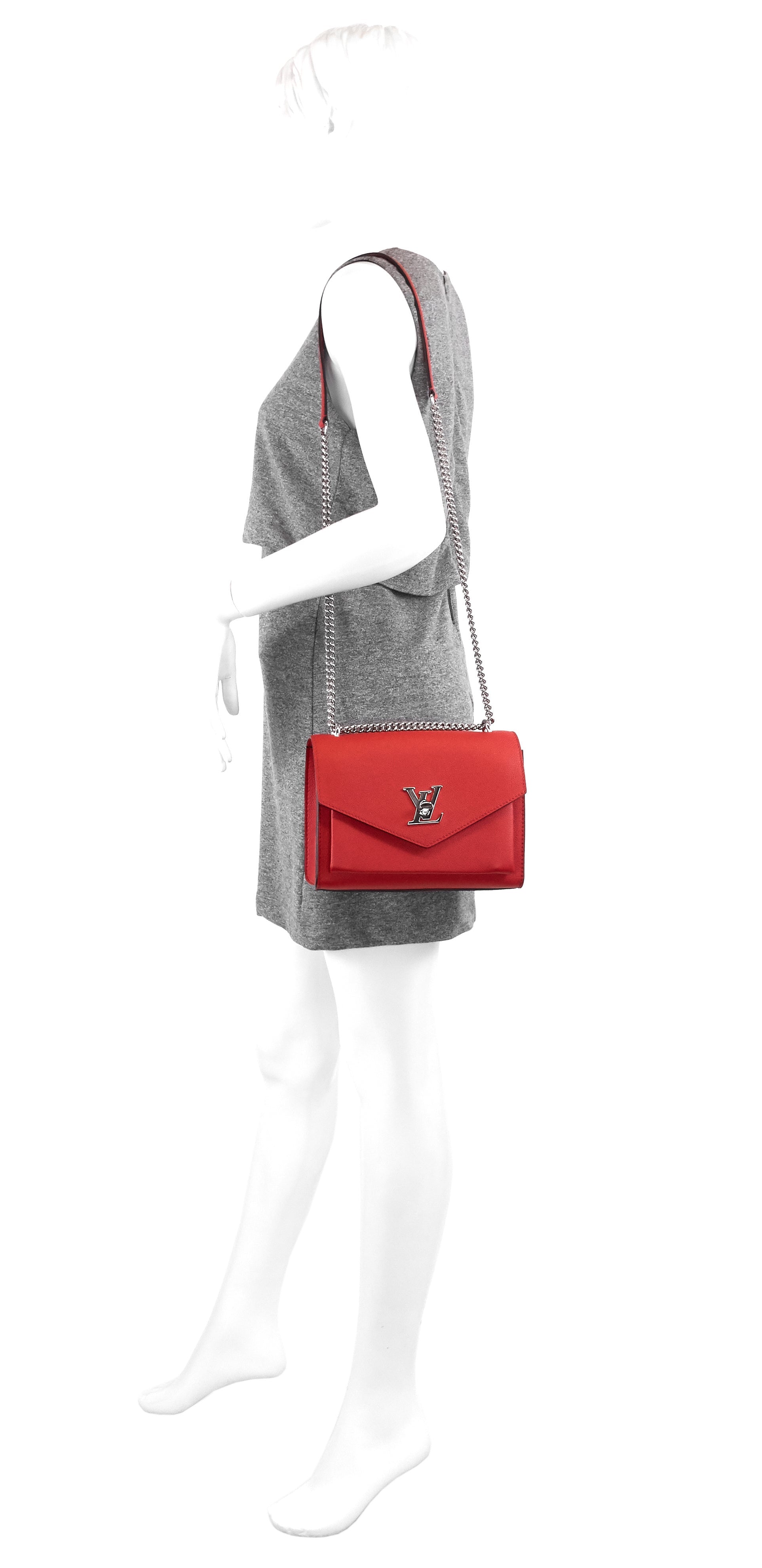 Louis Vuitto Mylockme Chain Calfskin Shoulder Bag