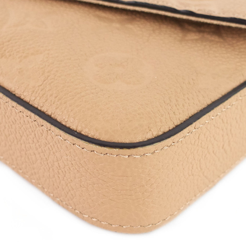 Louis Vuitto Pochette FÃ©licie Monogram Empreinte Leather Chain Wallet Bag