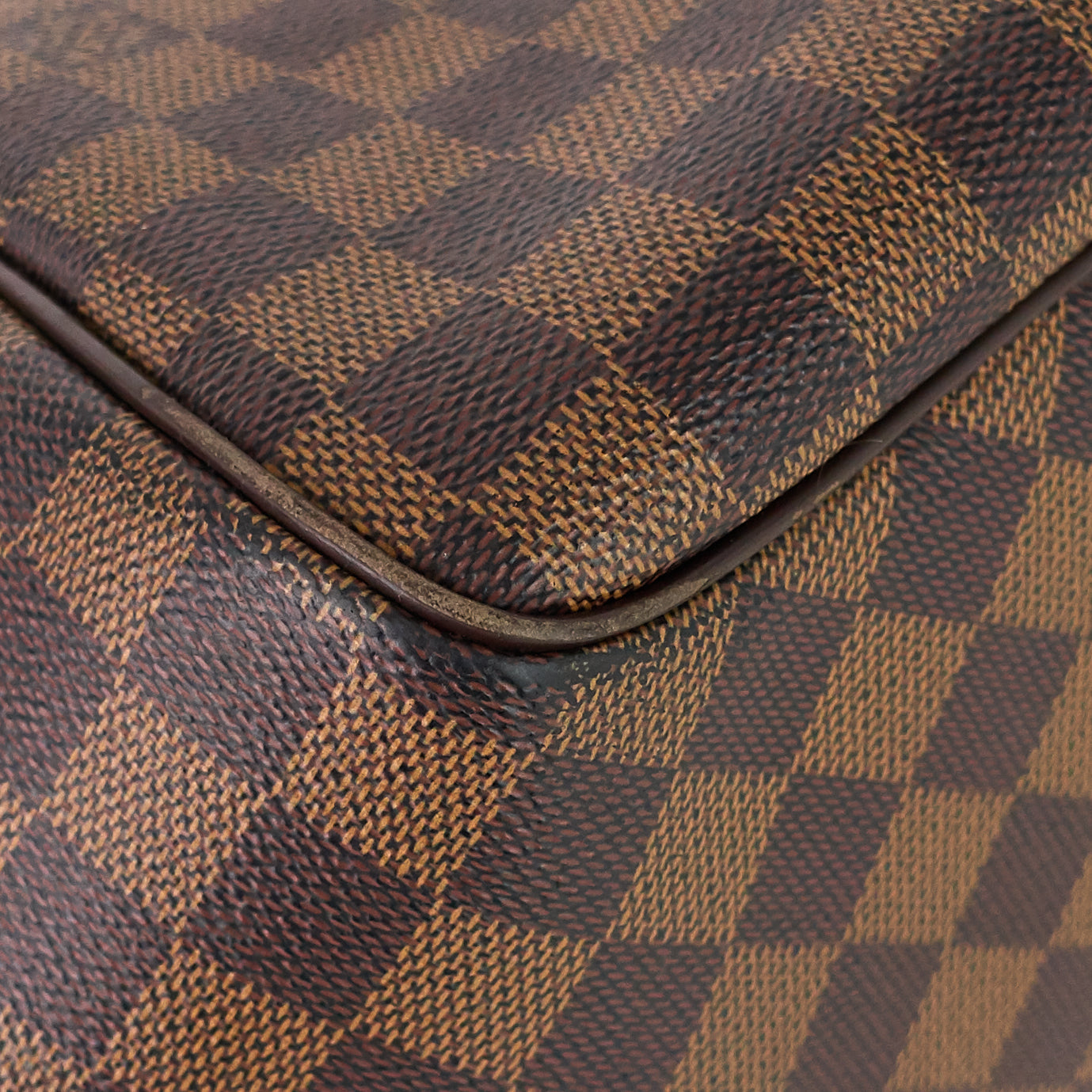 Louis Vuitto Belem MM Damier Ebene Canvas Bag