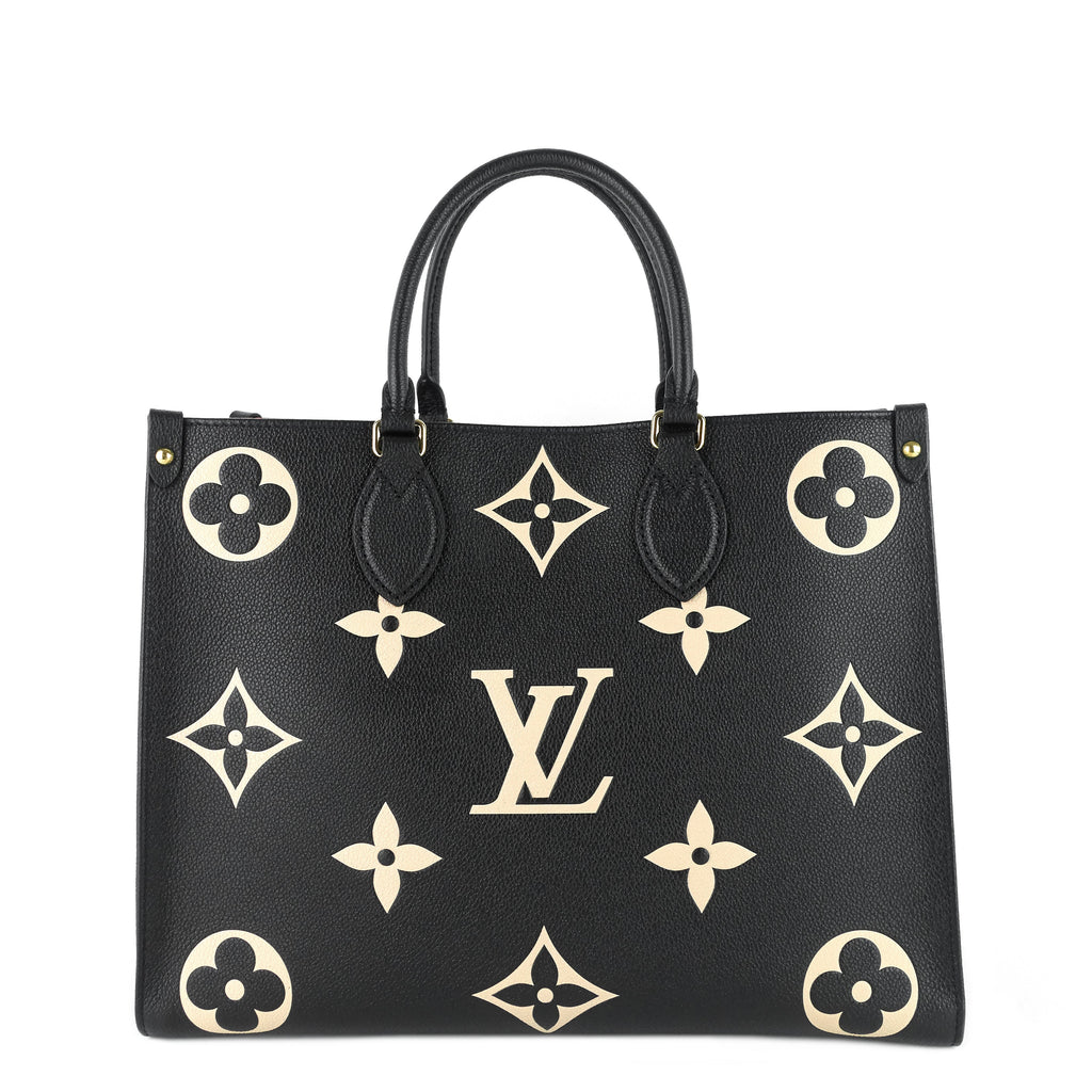 Louis Vuitto OnTheGo MM Bicolour Monogram Empreinte Leather Bag