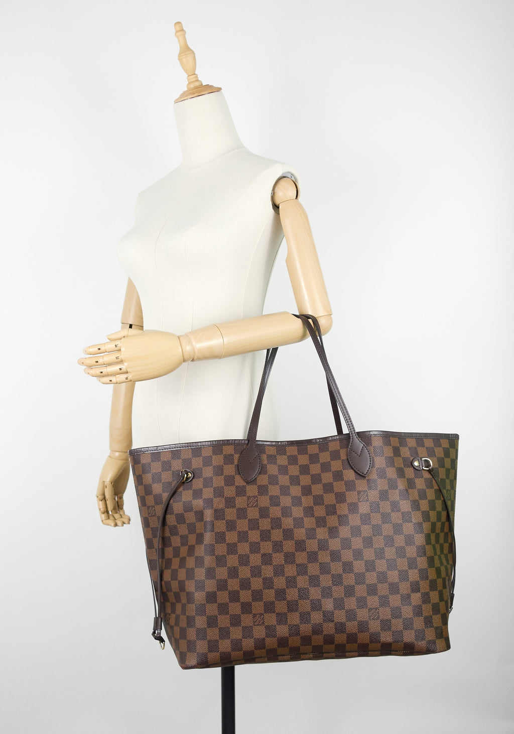 Louis Vuitto Neverfull GM Damier Ebene Canvas Tote Bag