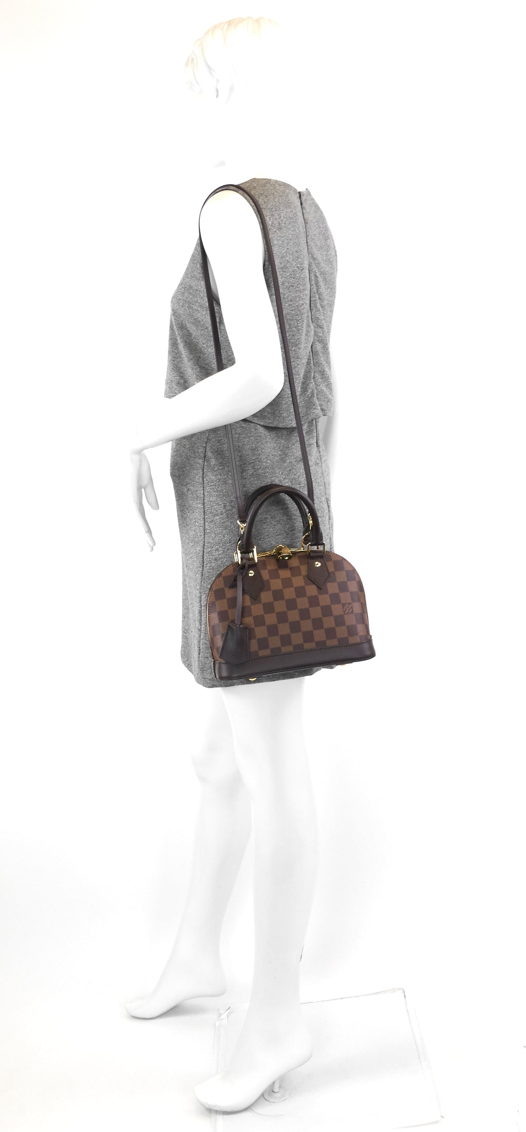 Louis Vuitto Alma BB Damier Ebene Canvas Handbag