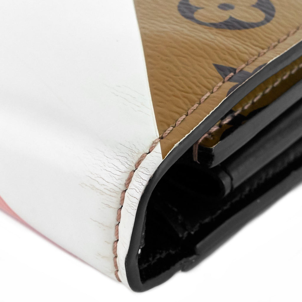 Louis Vuitto Twist Leather and Reverse Monogram Wallet on Chain Bag