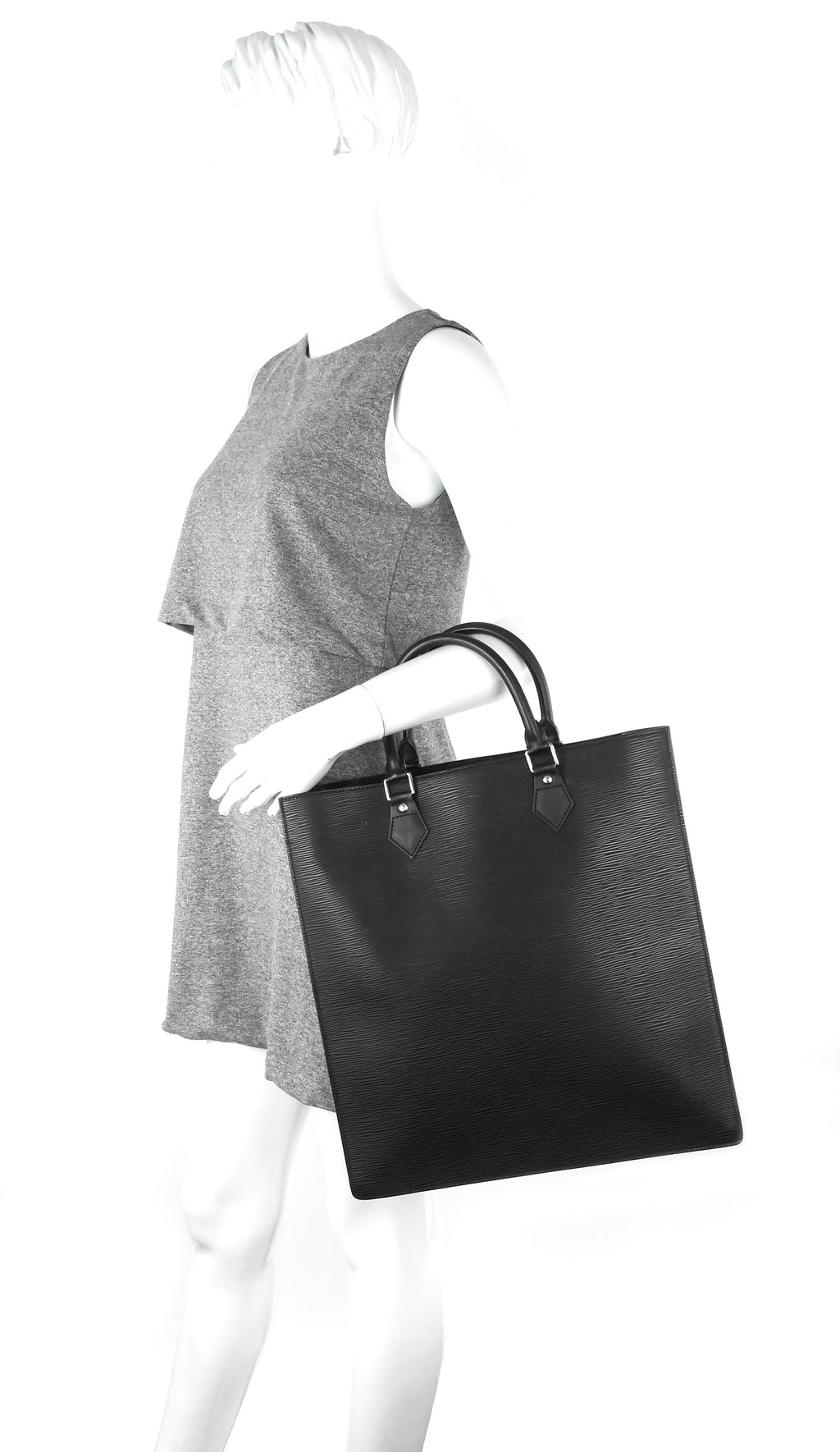 Louis Vuitto Sac Plat GM Black Epi Leather Bag