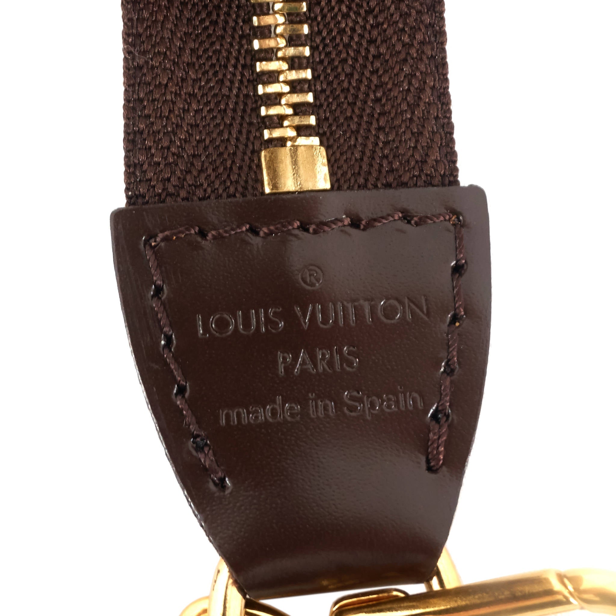 Louis Vuitto Pochette Accessoires Damier Ebene Canvas Bag