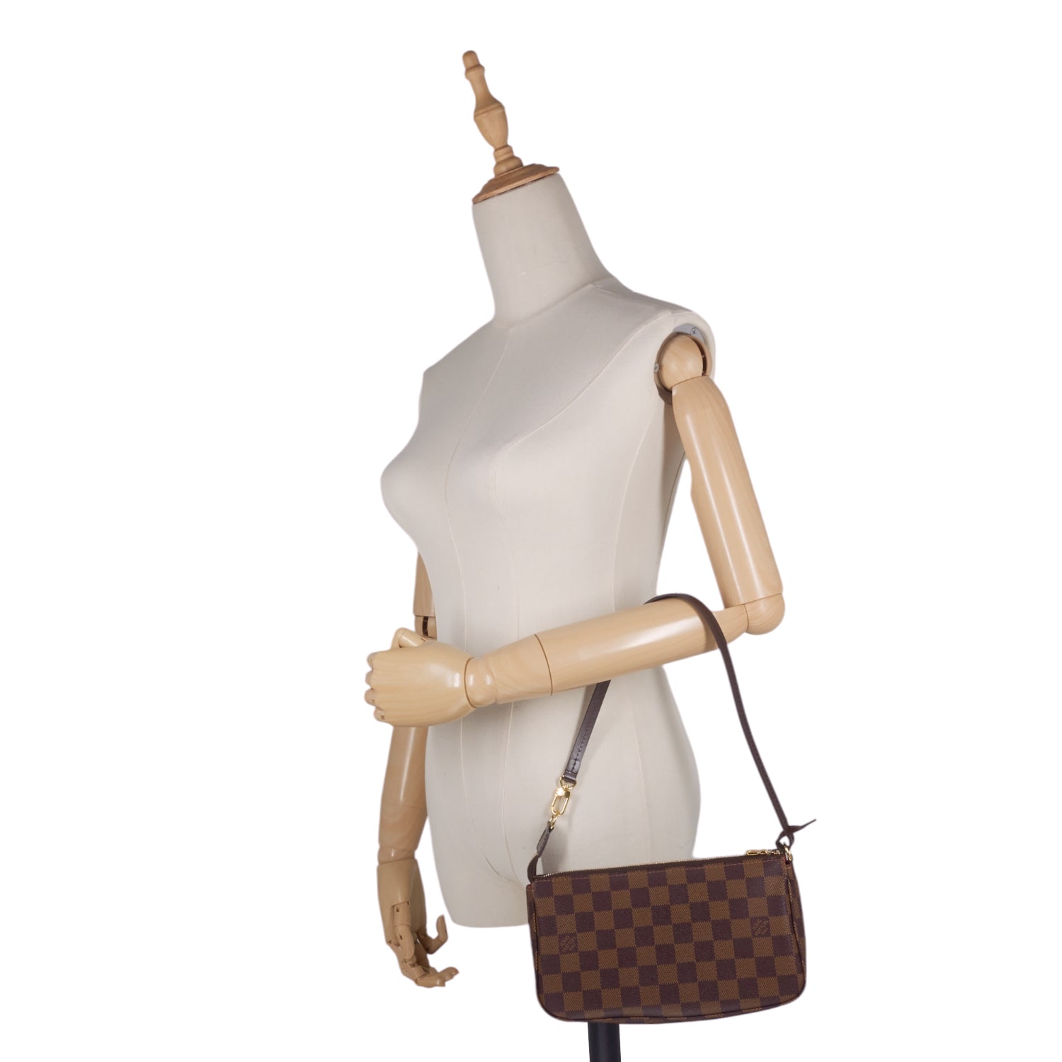 Louis Vuitto Pochette Accessoires Damier Ebene Canvas Bag