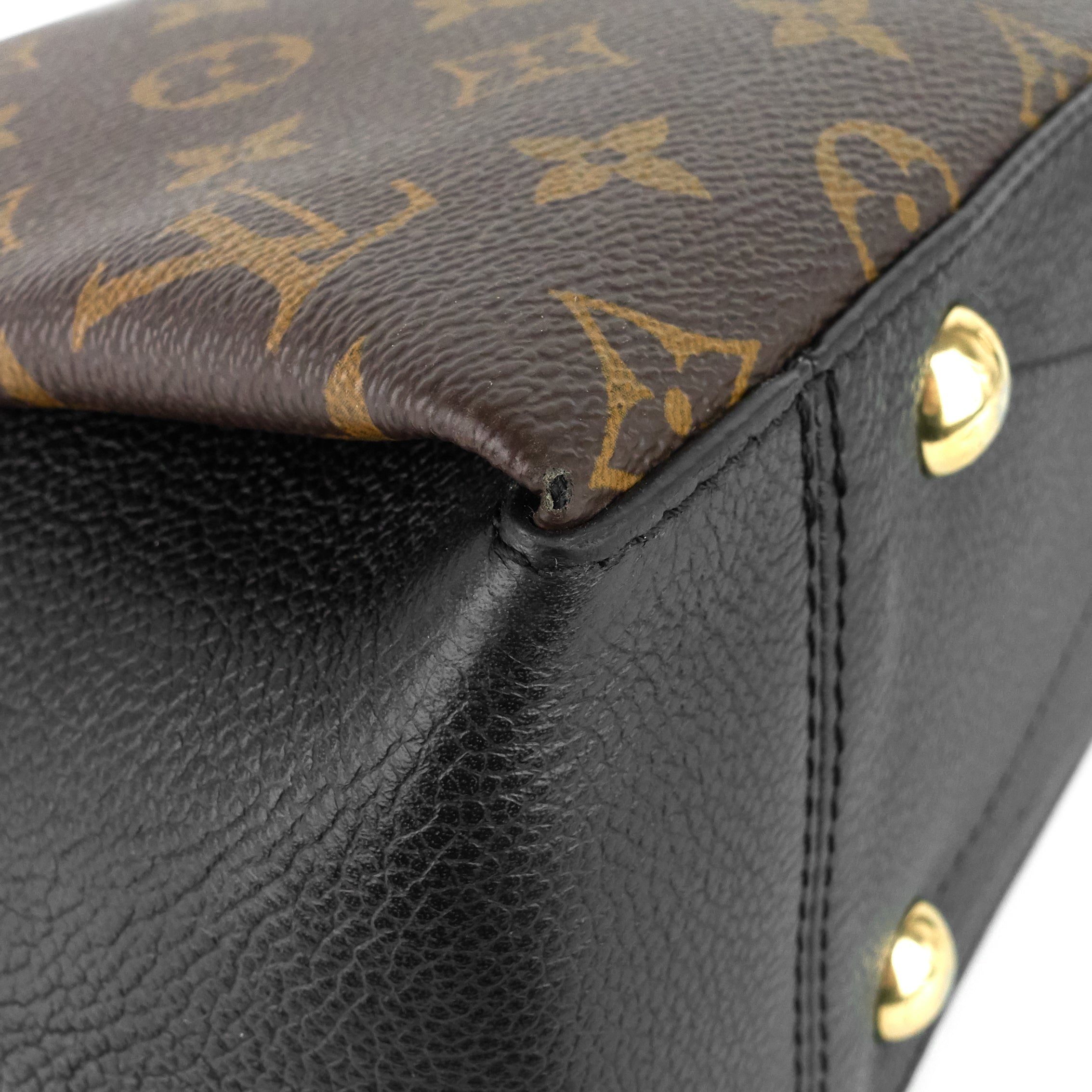 Louis Vuitto SurÃ¨ne MM Monogram Canvas and Calfskin Leather Tote Bag