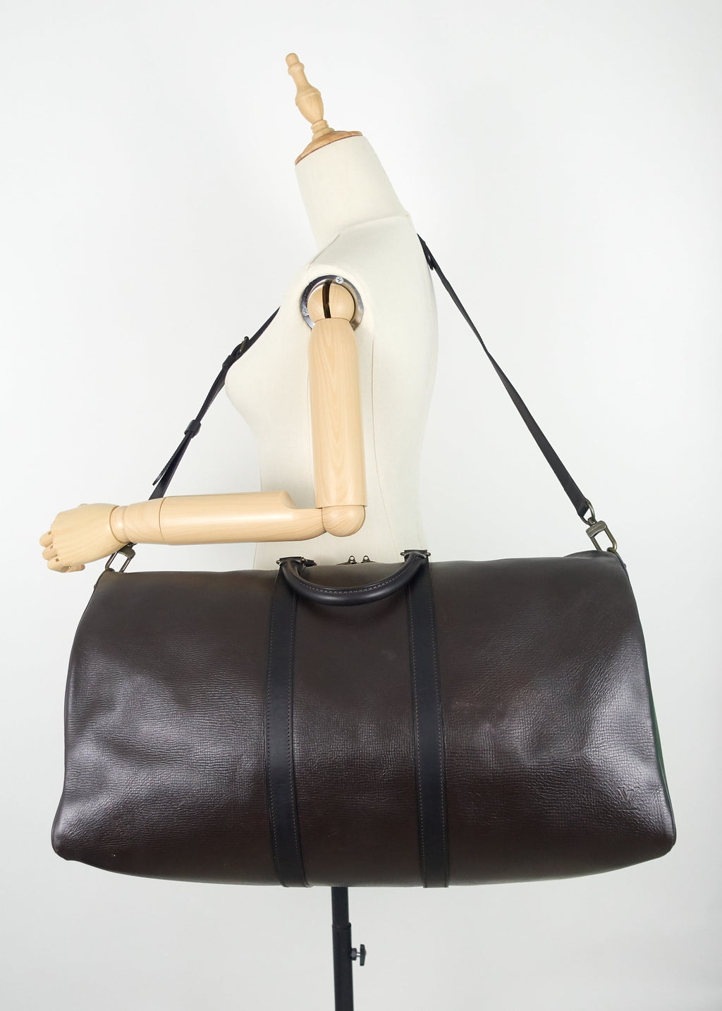 Louis Vuitto Keepall BandouliÃ¨re 55 Utah Leather Bag
