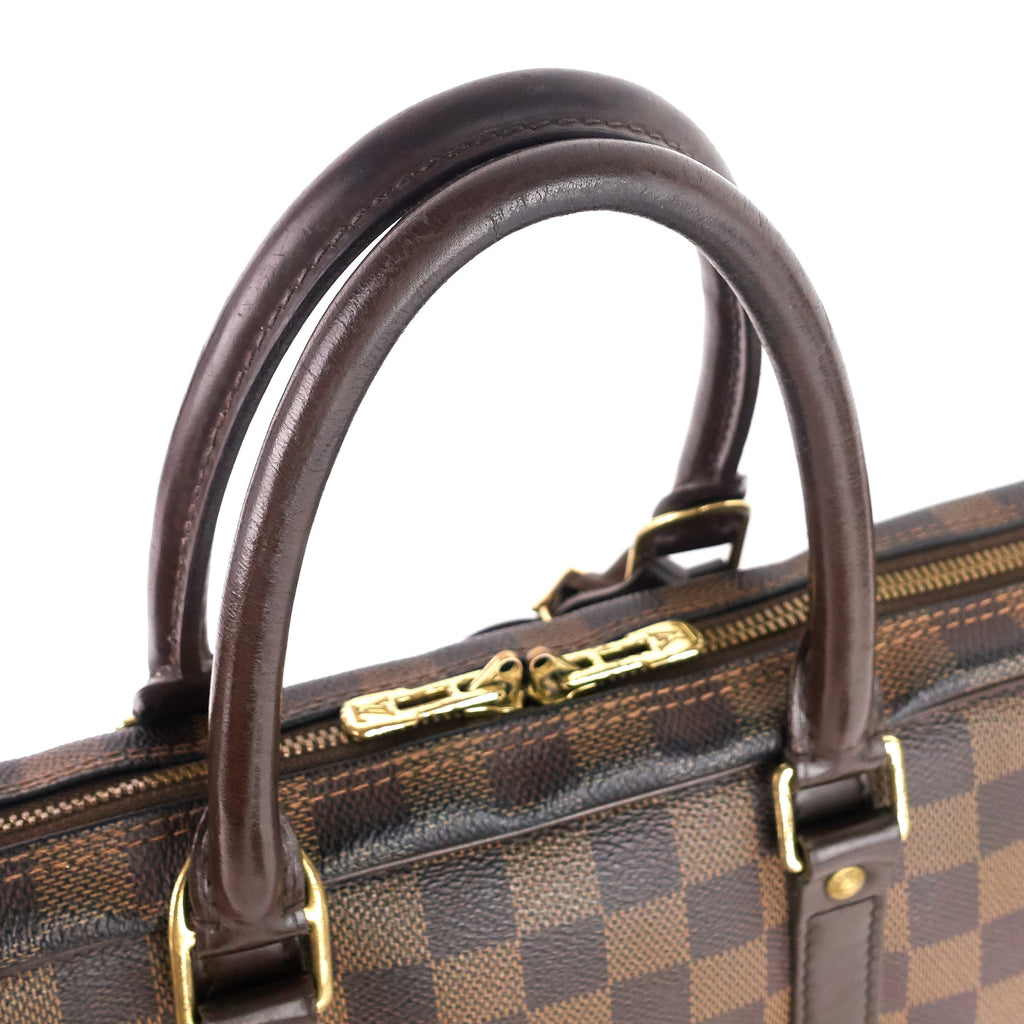Louis Vuitto Porte-Documents Voyage GM Damier Ebene Canvas Briefcase Bag
