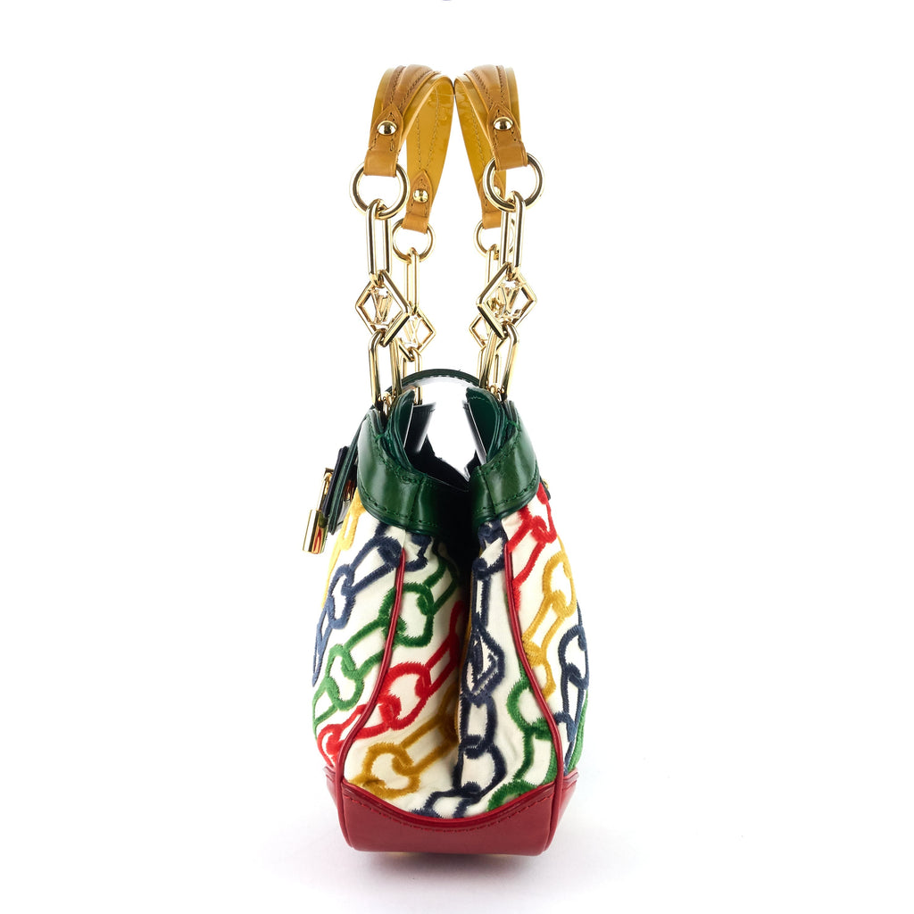 Louis Vuitto Linda Mini Monogram Charms Velvet Chains Bag