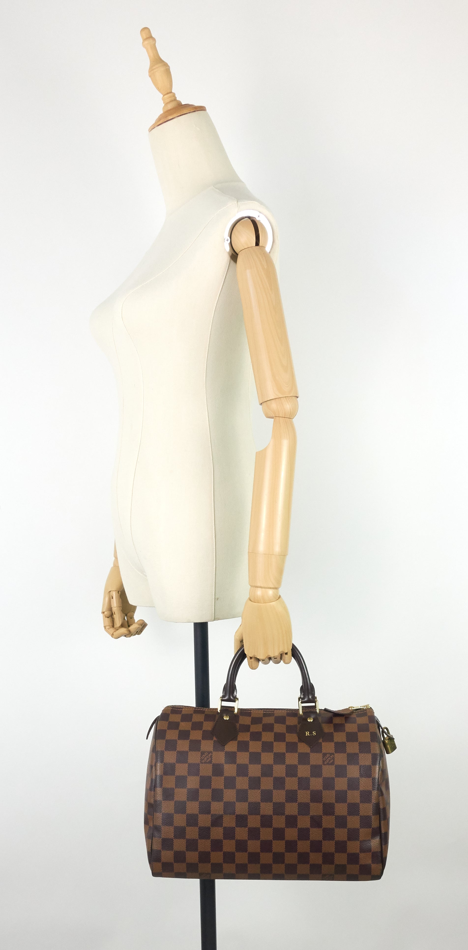 Louis Vuitto Speedy 30 Damier Ebene Canvas Bag