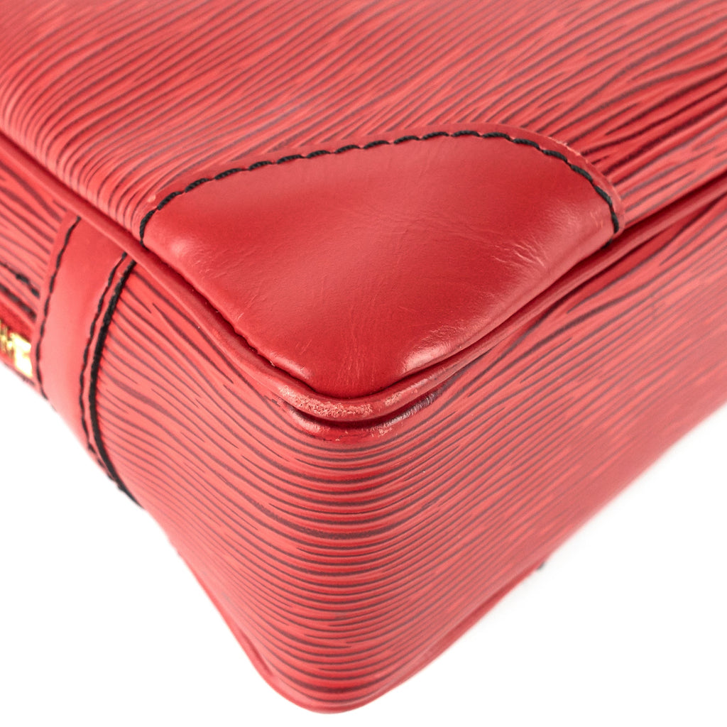 Louis Vuitto Porte-Documents Voyage Red Epi Leather Briefcase Bag