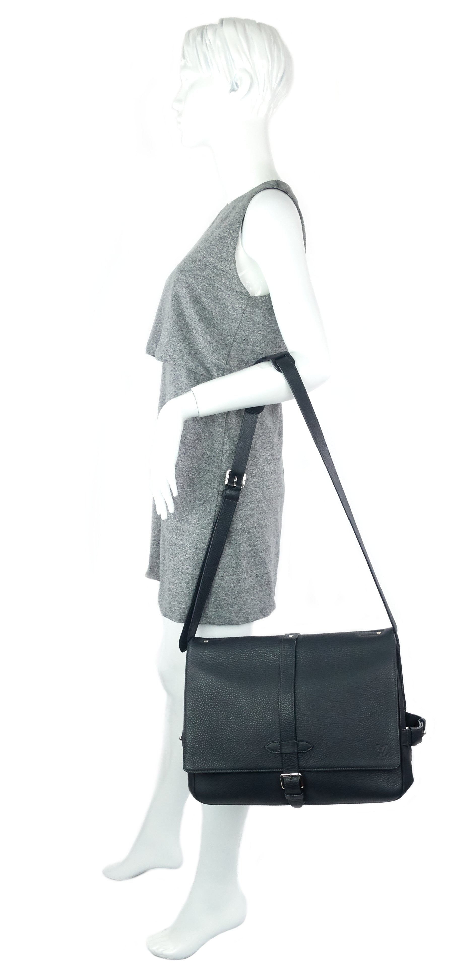 Louis Vuitto Stelios Naxos Leather Messenger Bag