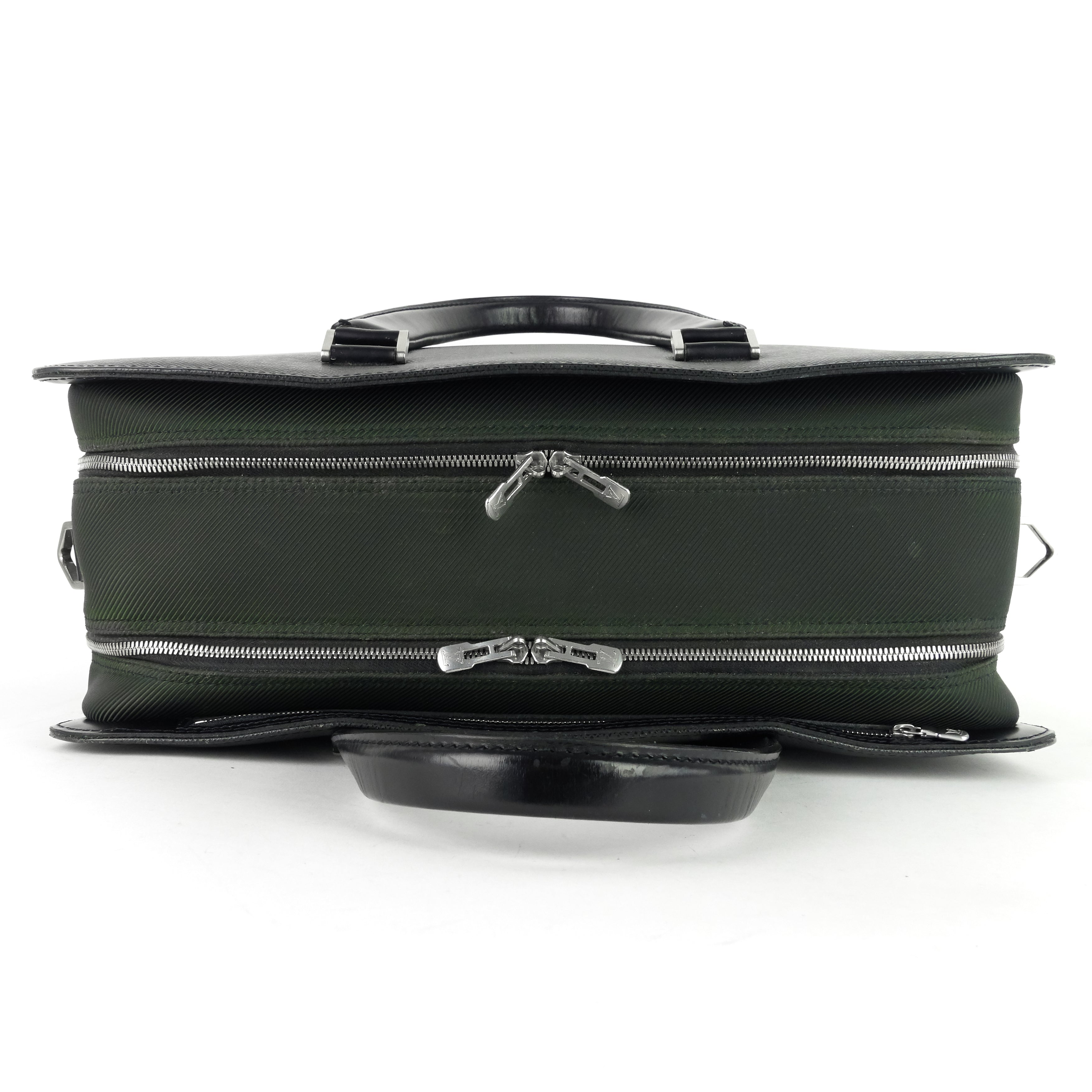 Louis Vuitto Nevski Taiga Leather Briefcase Bag
