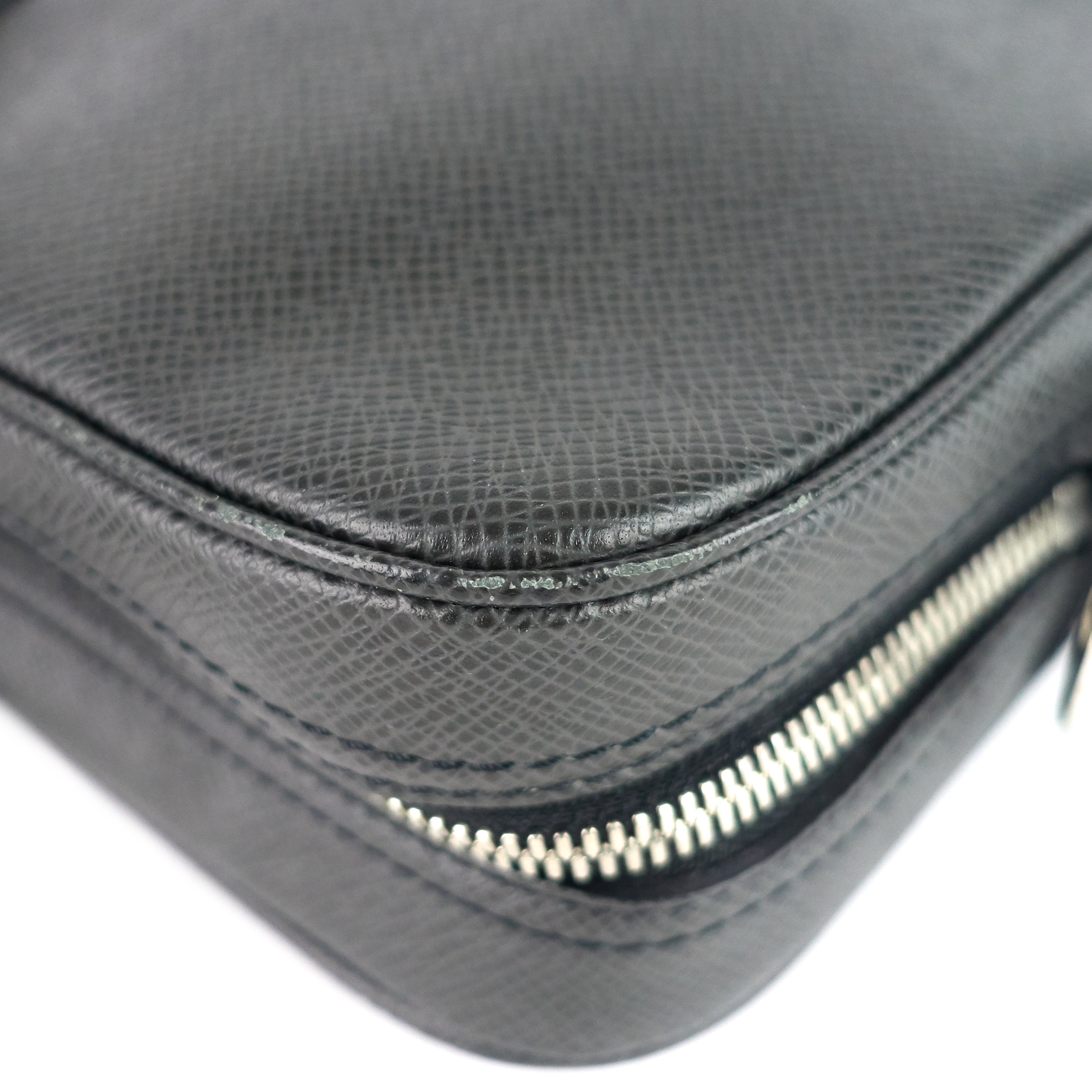 Louis Vuitto Porte-Document Voyage Ardoise Leather Briefcase Bag