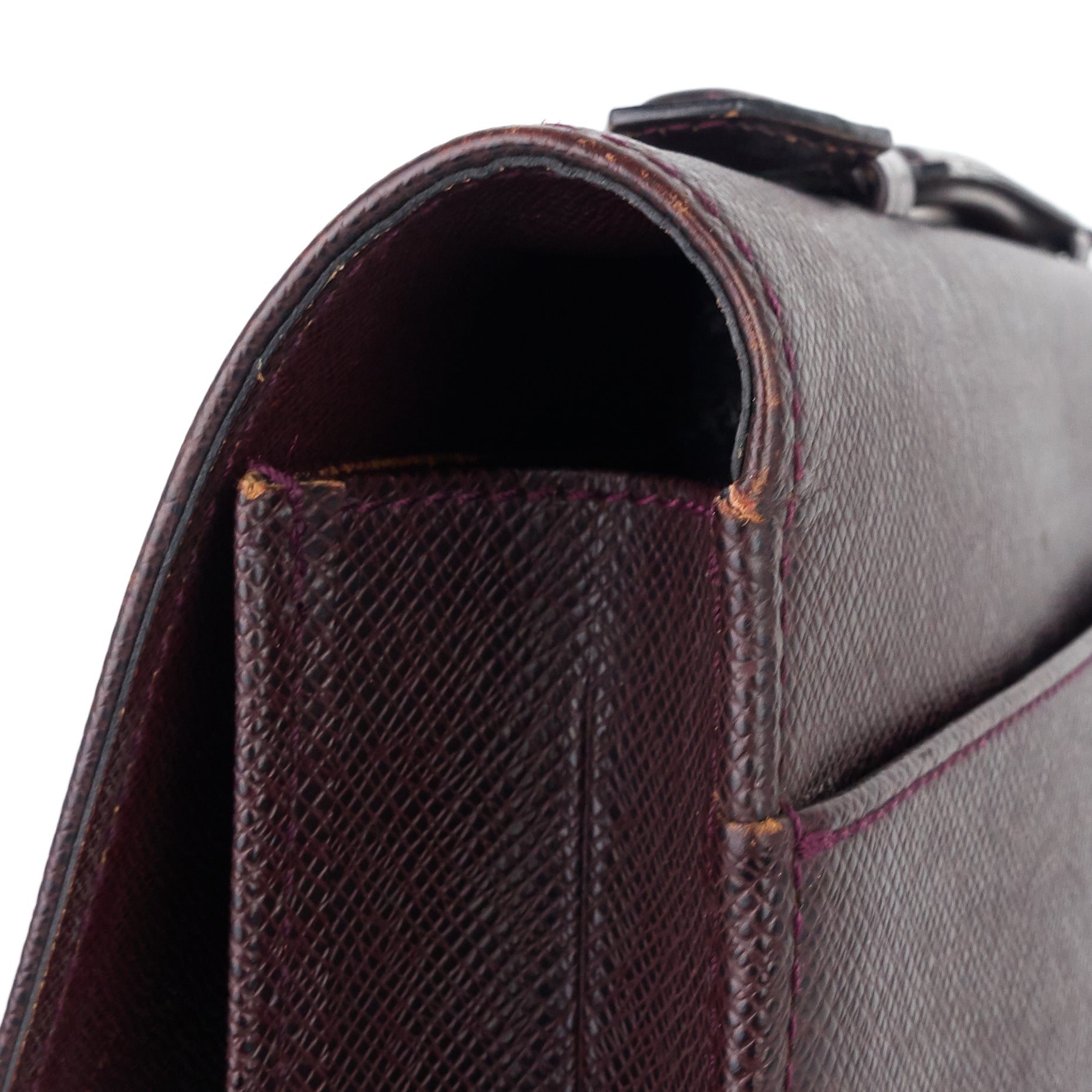 Louis Vuitto Serviette Kourad Taiga Leather Briefcase Bag