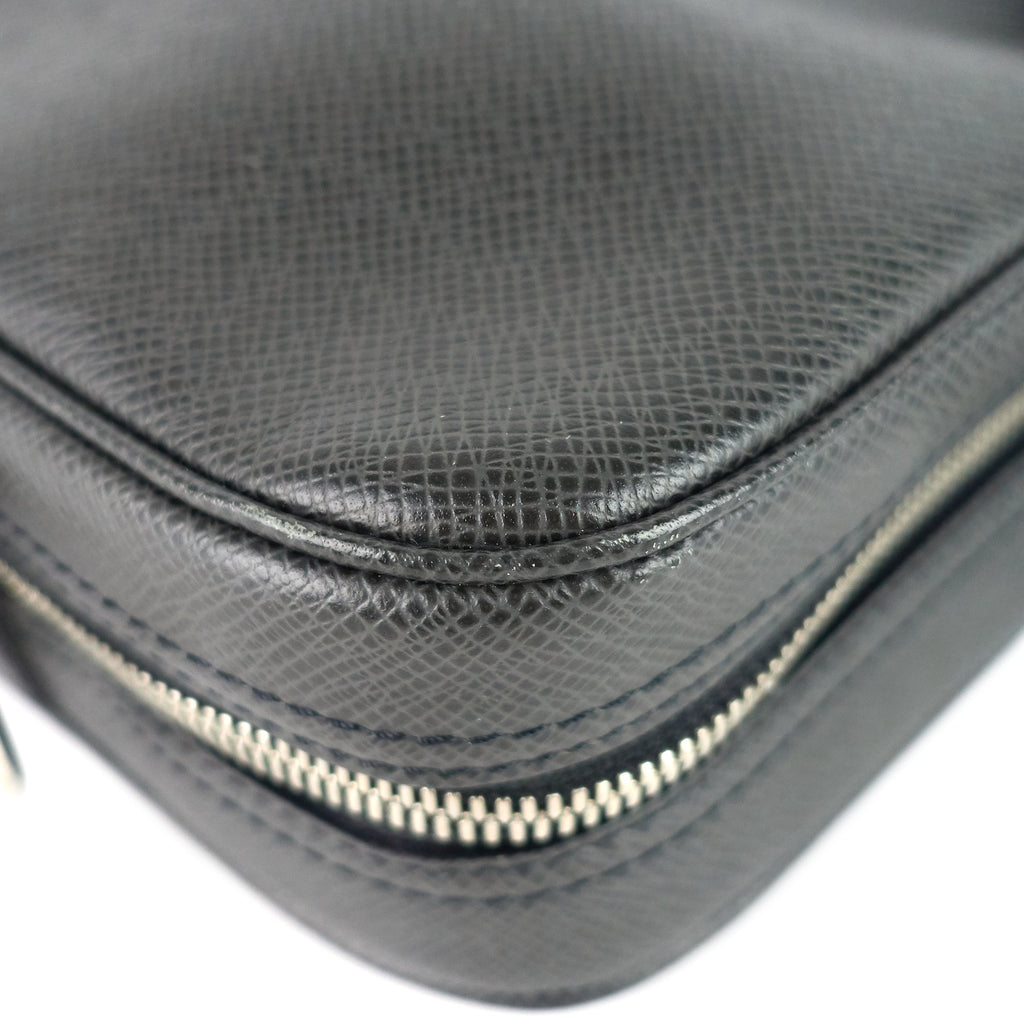 Louis Vuitto Porte-Document Voyage Ardoise Leather Briefcase Bag