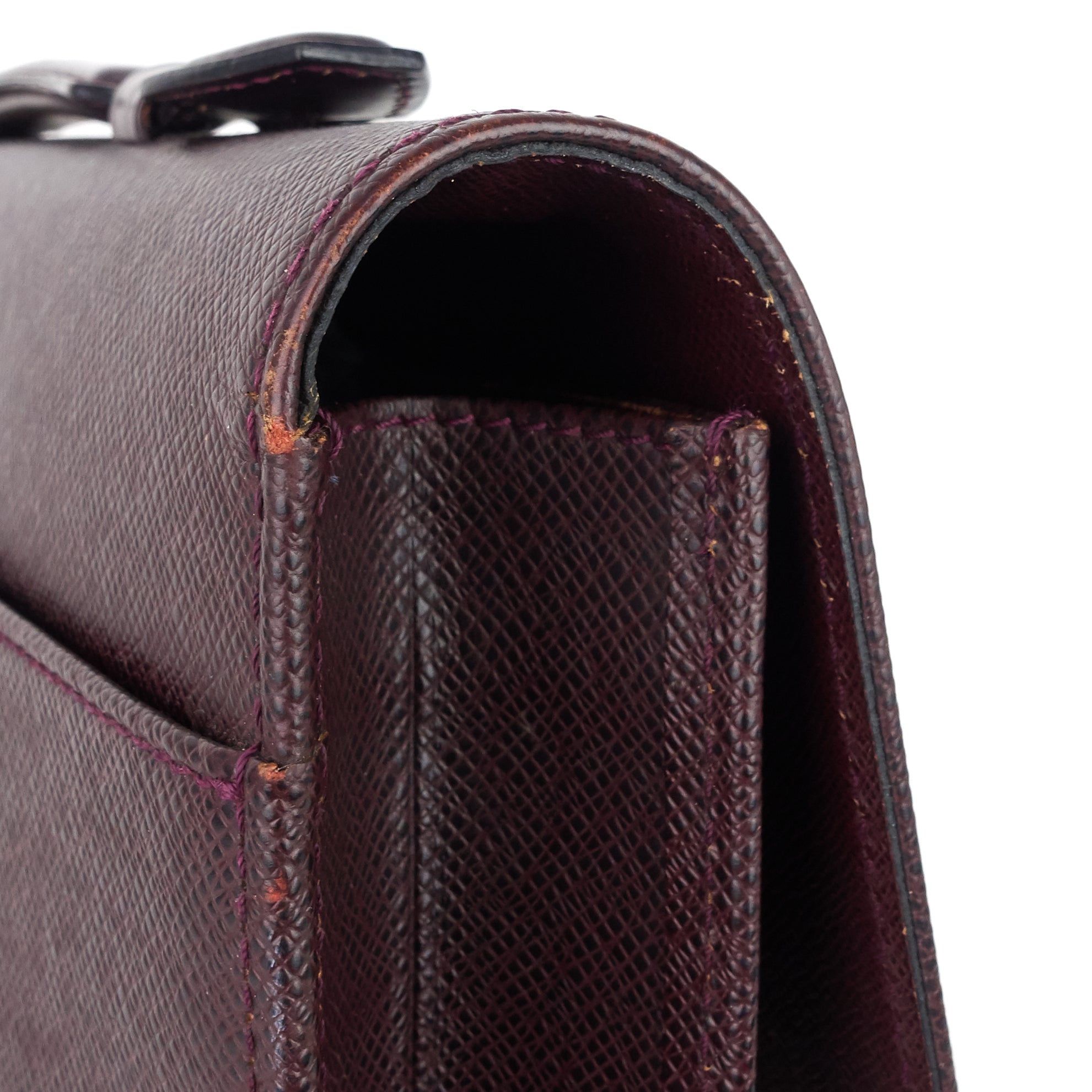 Louis Vuitto Serviette Kourad Taiga Leather Briefcase Bag