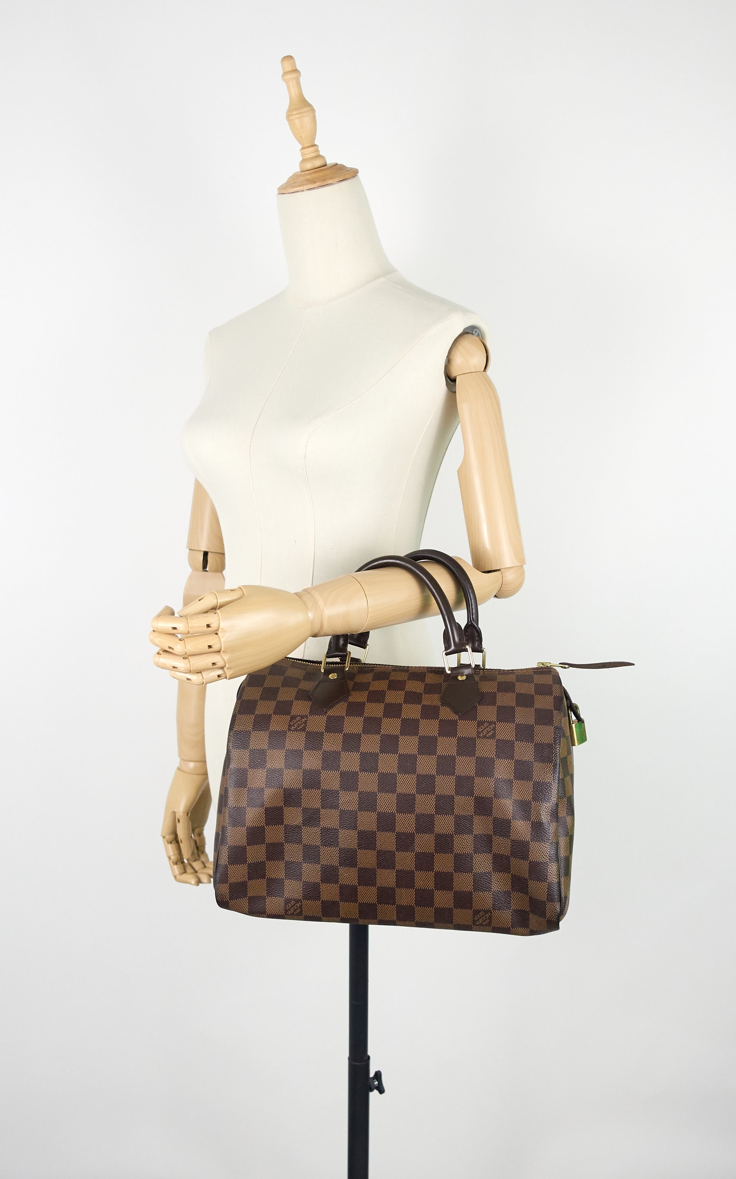 Louis Vuitto Speedy 30 Damier Ebene Canvas Bag