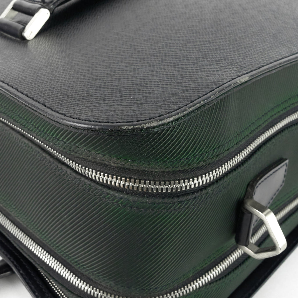 Louis Vuitto Nevski Taiga Leather Briefcase Bag