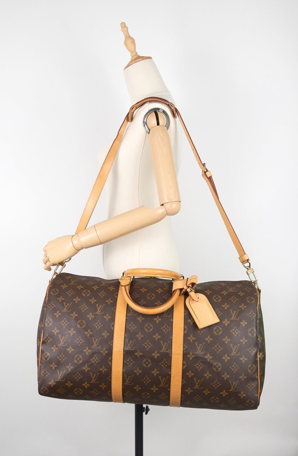 Louis Vuitto Keepall 50 BandouliÃ¨re Monogram Canvas Bag