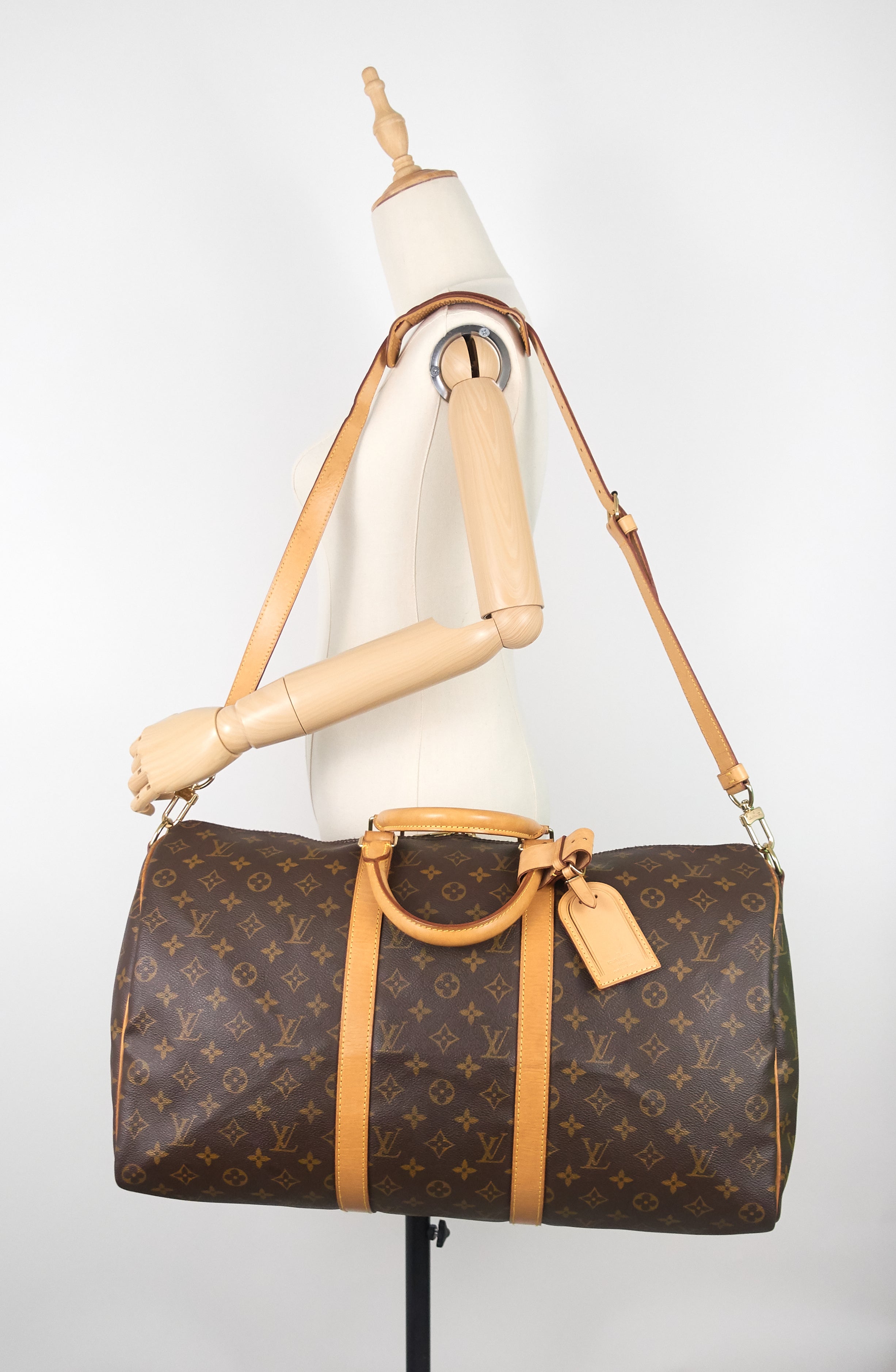 Louis Vuitto Keepall 50 BandouliÃ¨re Monogram Canvas Bag