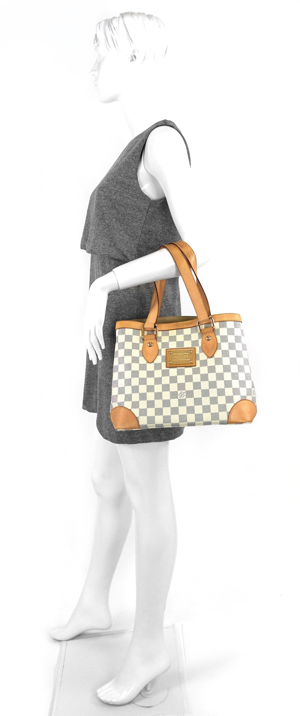 Louis Vuitto Hampstead PM Damier Azur Canvas Tote Bag