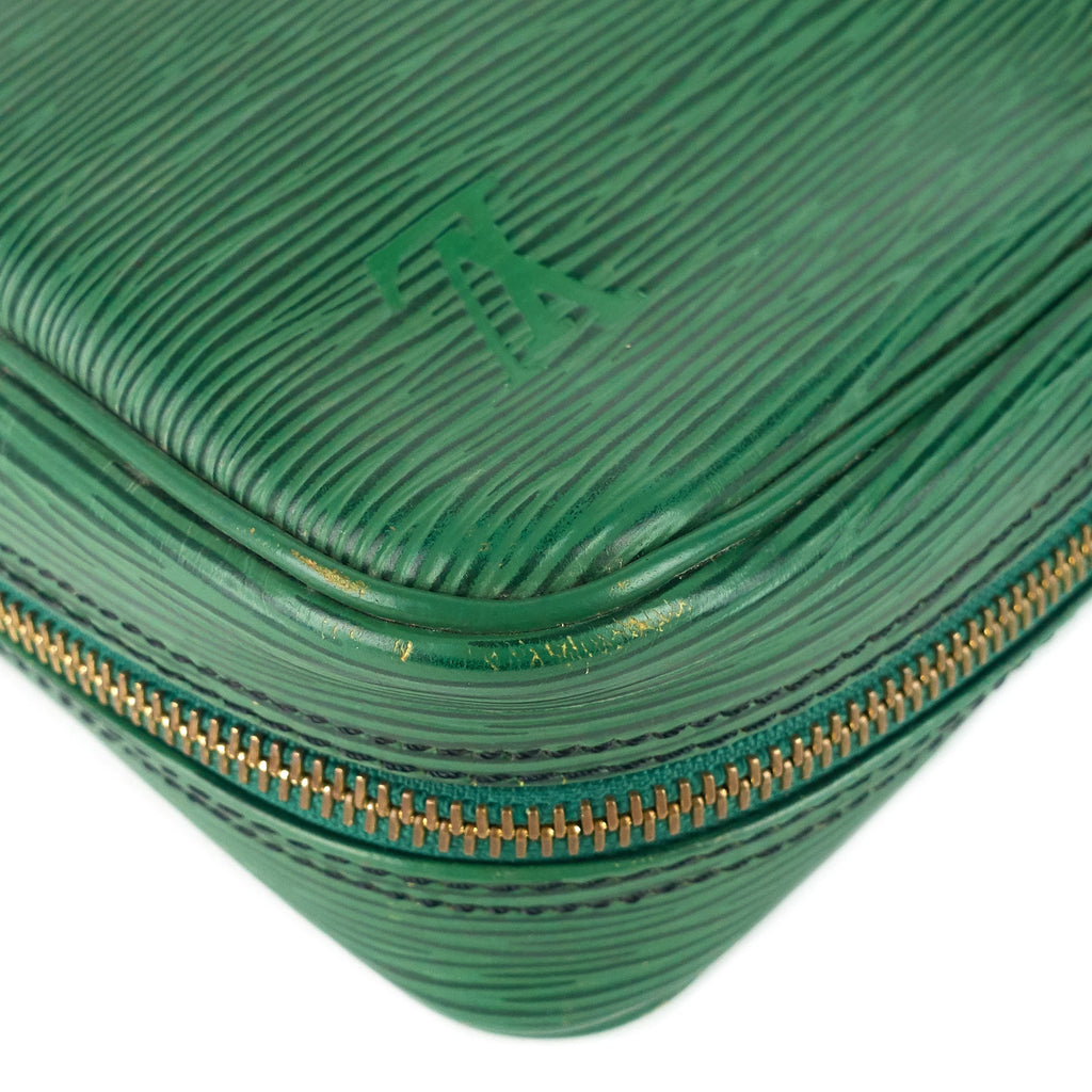 Louis Vuitto Porte-Documents Voyage Green Epi Leather Briefcase Bag