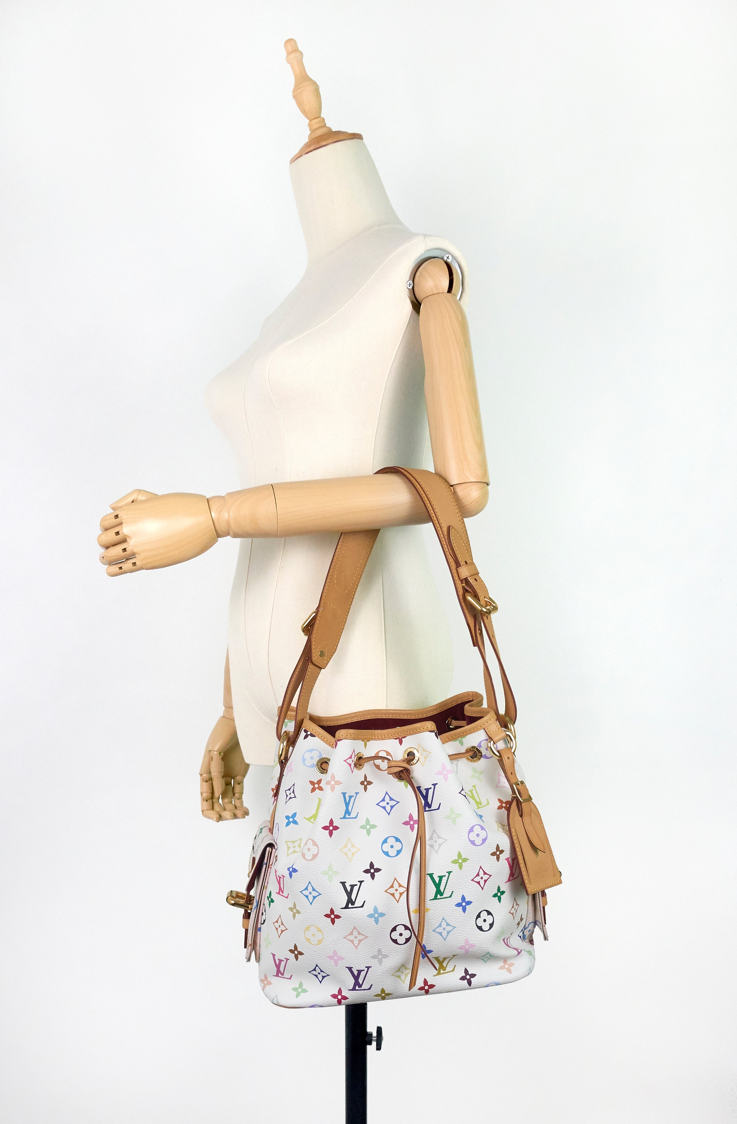 Louis Vuitto Petit NoÃ© Monogram Multicolore Canvas Bag