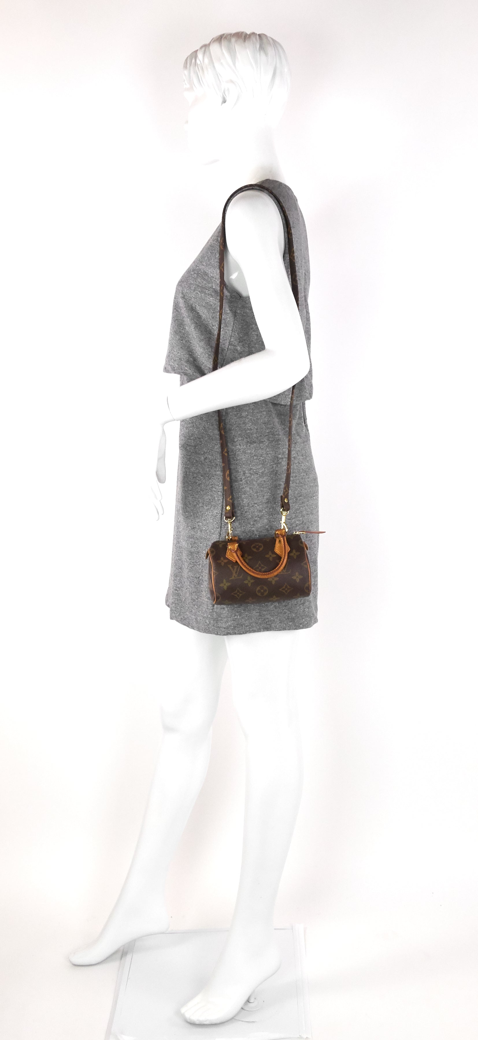 Louis Vuitto Mini HL Speedy Monogram Canvas Bag with Strap