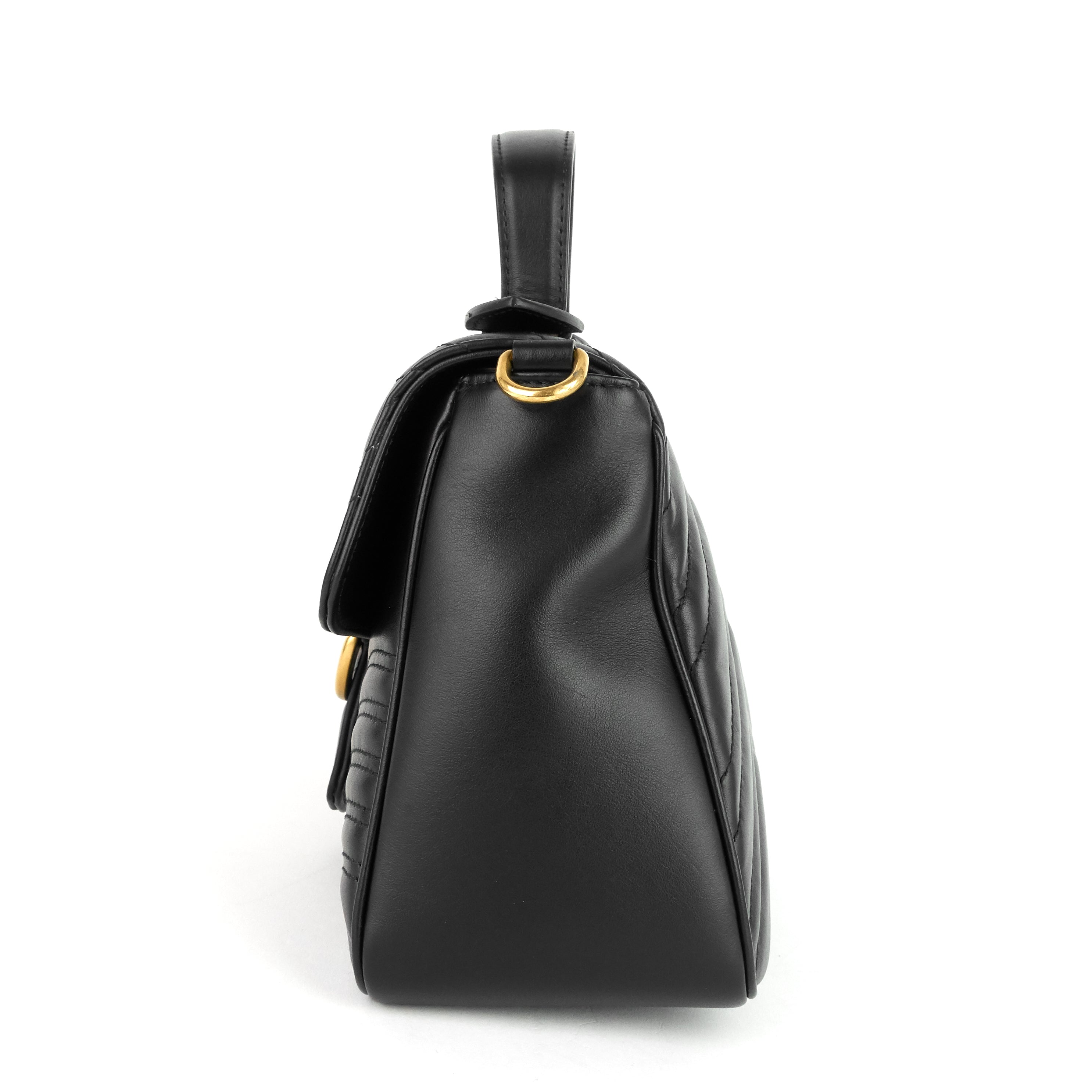 Gucci GG Marmont Small MatelassÃ© Calfskin Top Handle Shoulder Bag
