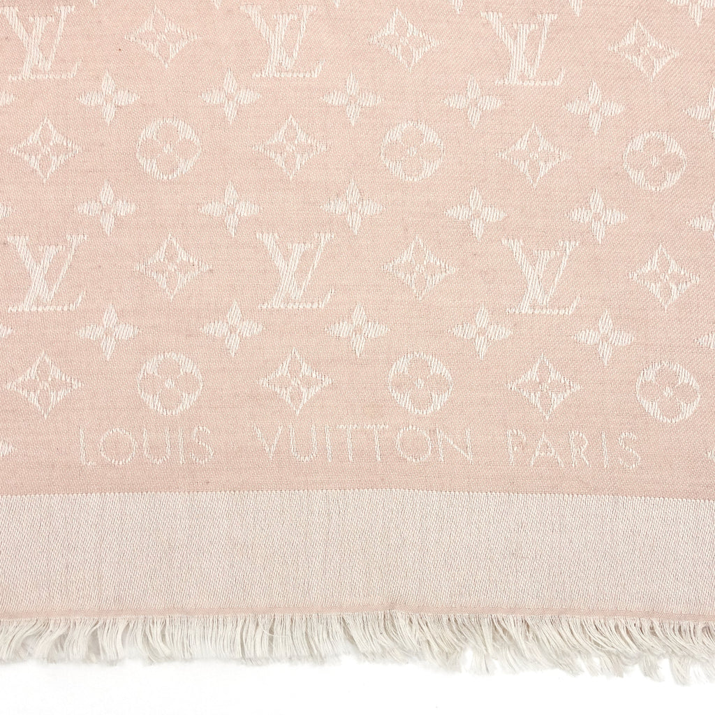Louis Vuitto Monogram Denim Rose Shawl