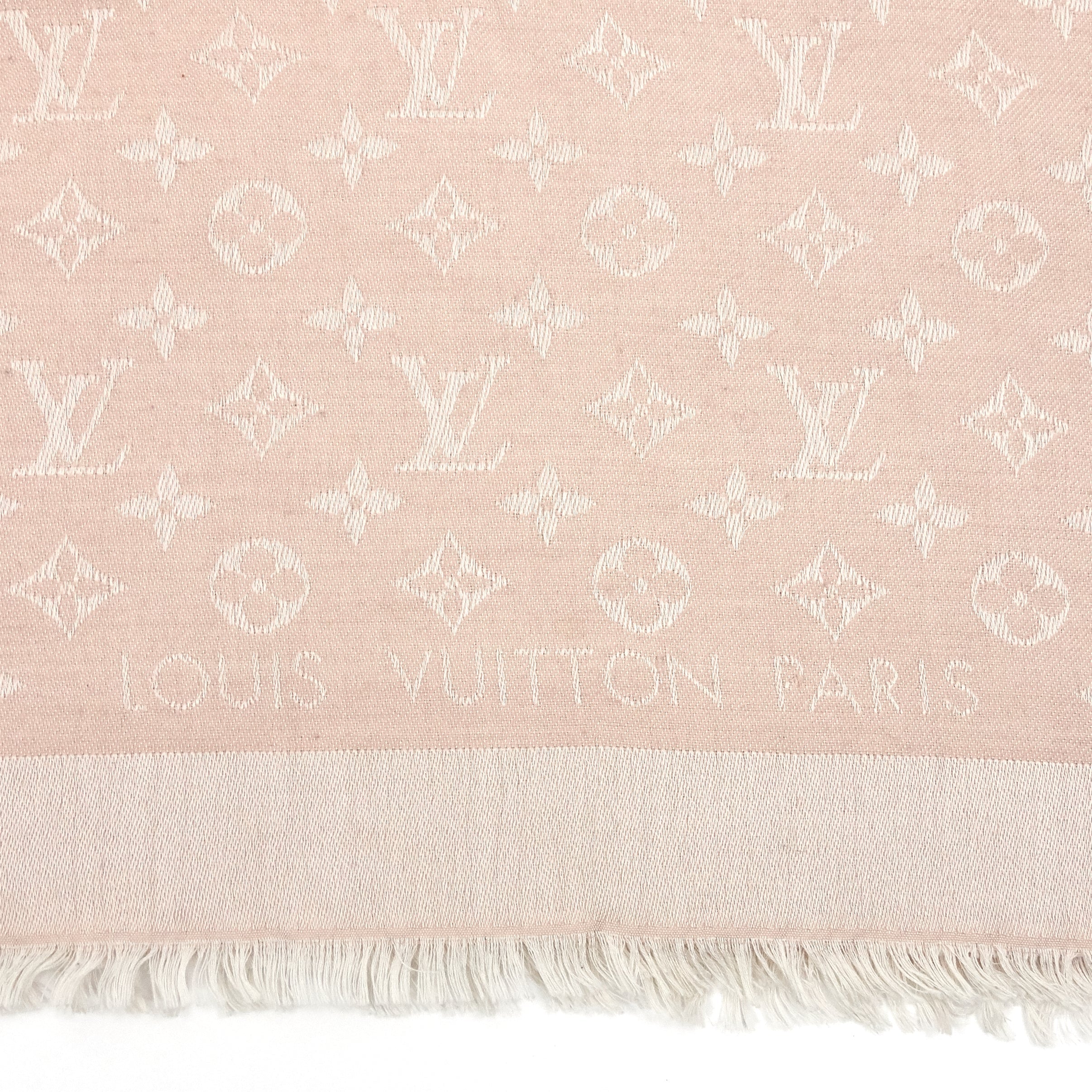 Louis Vuitto Monogram Denim Rose Shawl