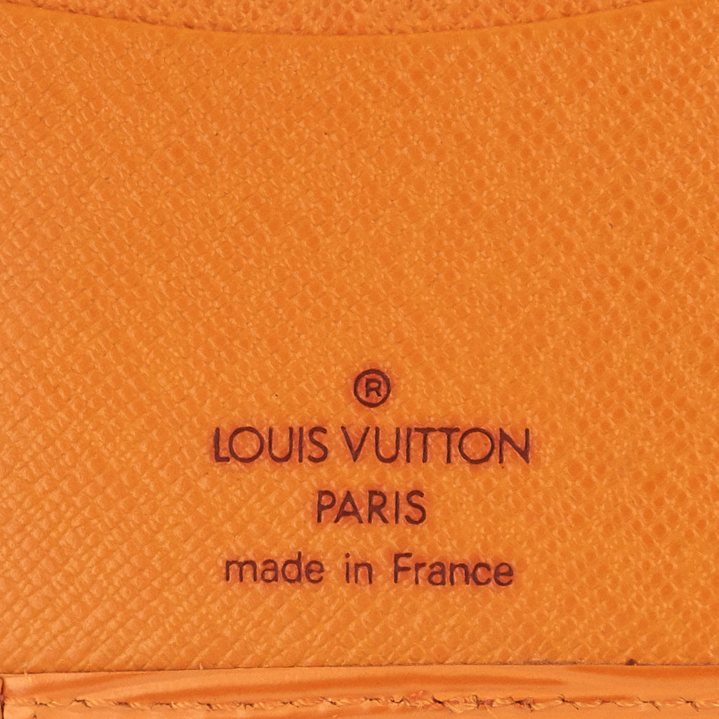 Louis Vuitto Orange Epi Leather Card Holder