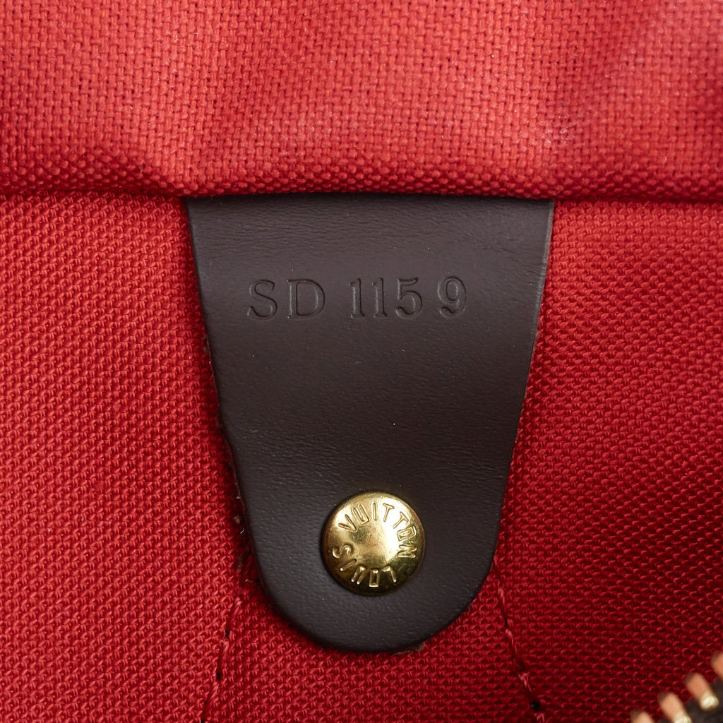 Louis Vuitto Speedy 25 BandouliÃ¨re Damier Ebene Canvas Bag