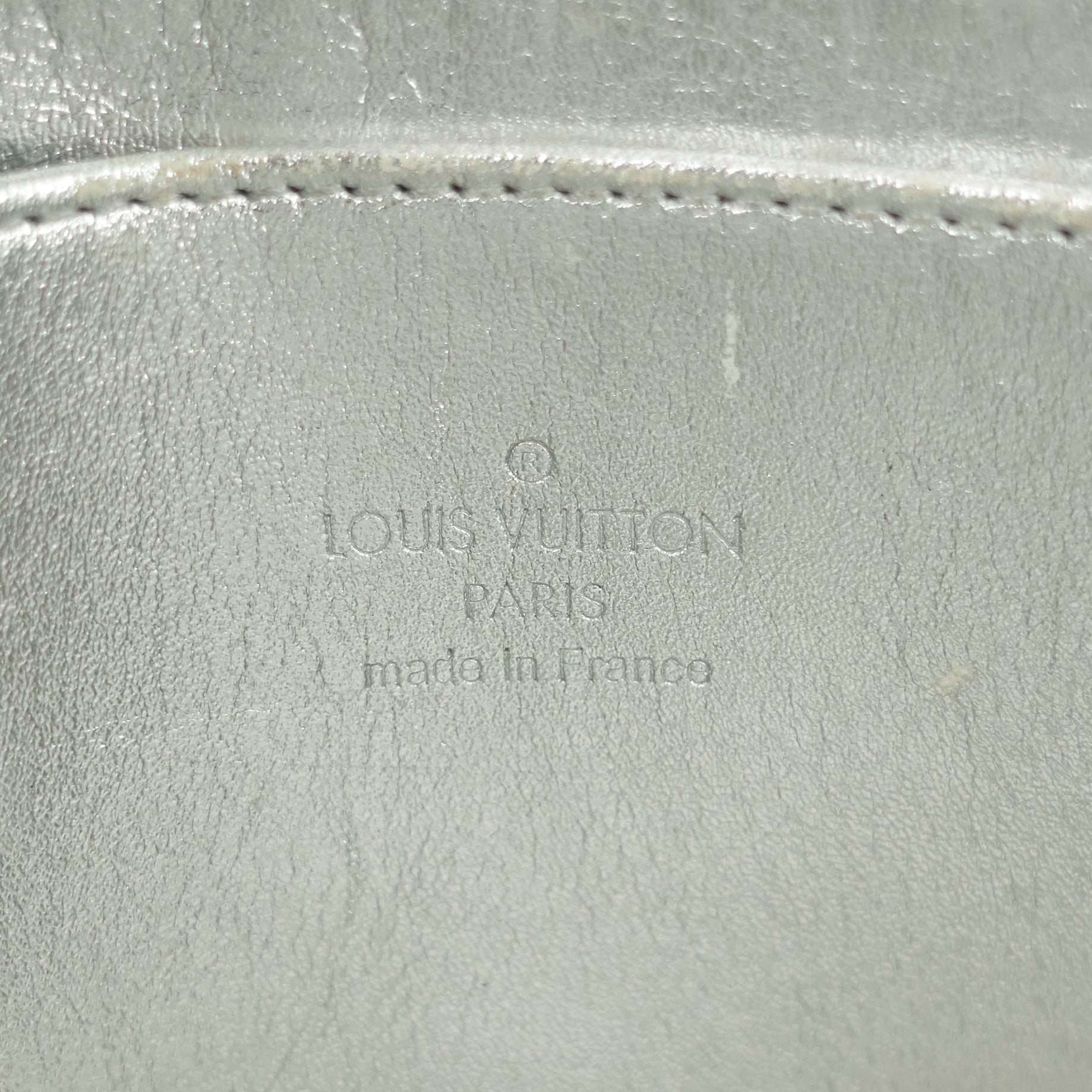 Louis Vuitto Miroir Trousse Silver Patent Leather Cosmetic Case