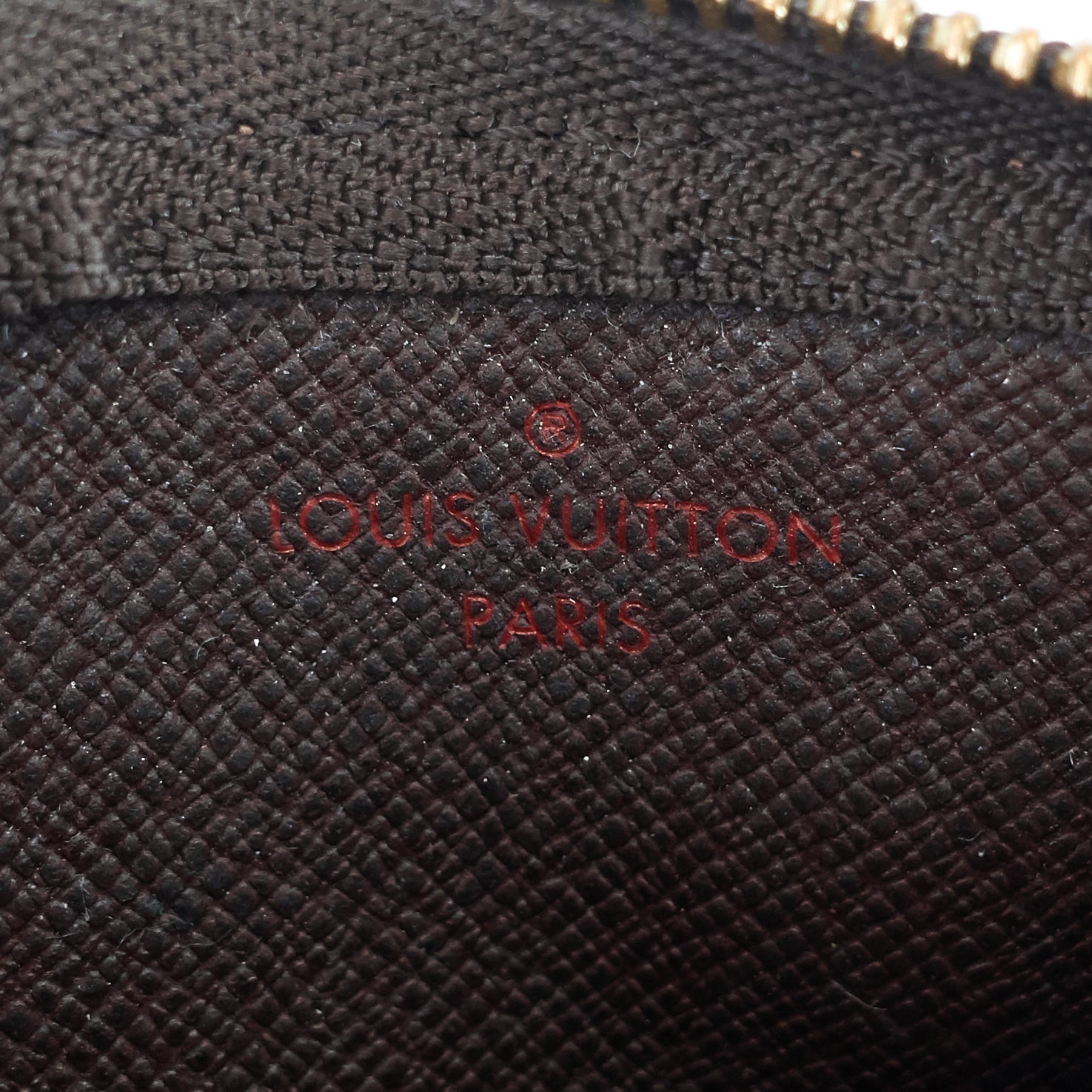 Louis Vuitto Pochette Cles Damier Ebene Key Pouch