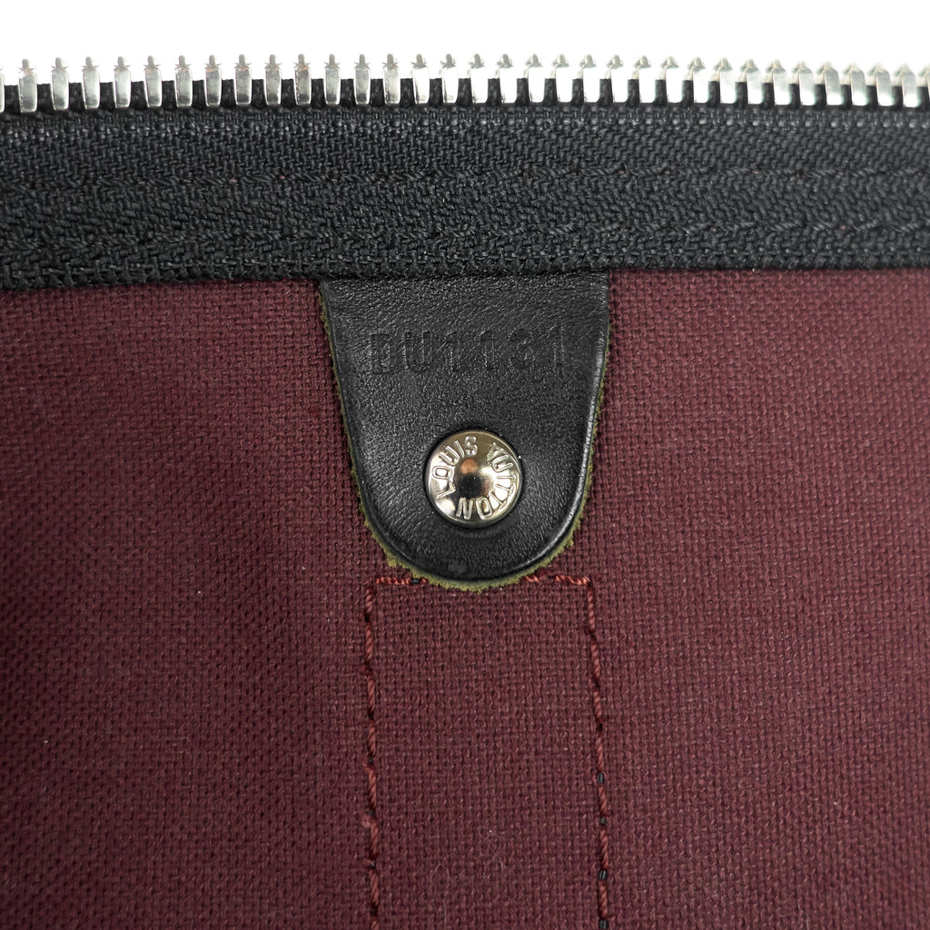 Louis Vuitto Keepall 45 BandouliÃ¨re Macassar Monogram Canvas Bag