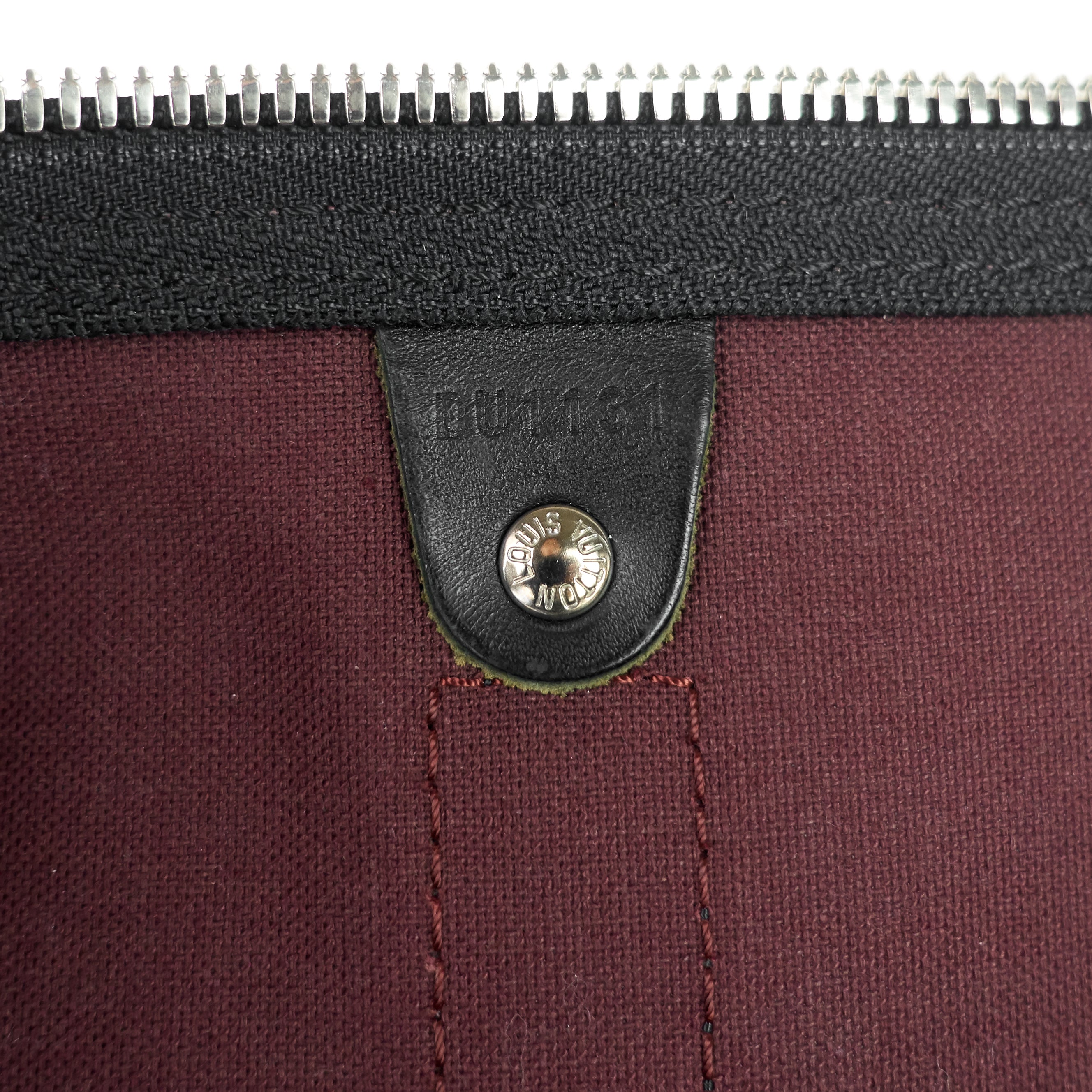 Louis Vuitto Keepall 45 BandouliÃ¨re Macassar Monogram Canvas Bag