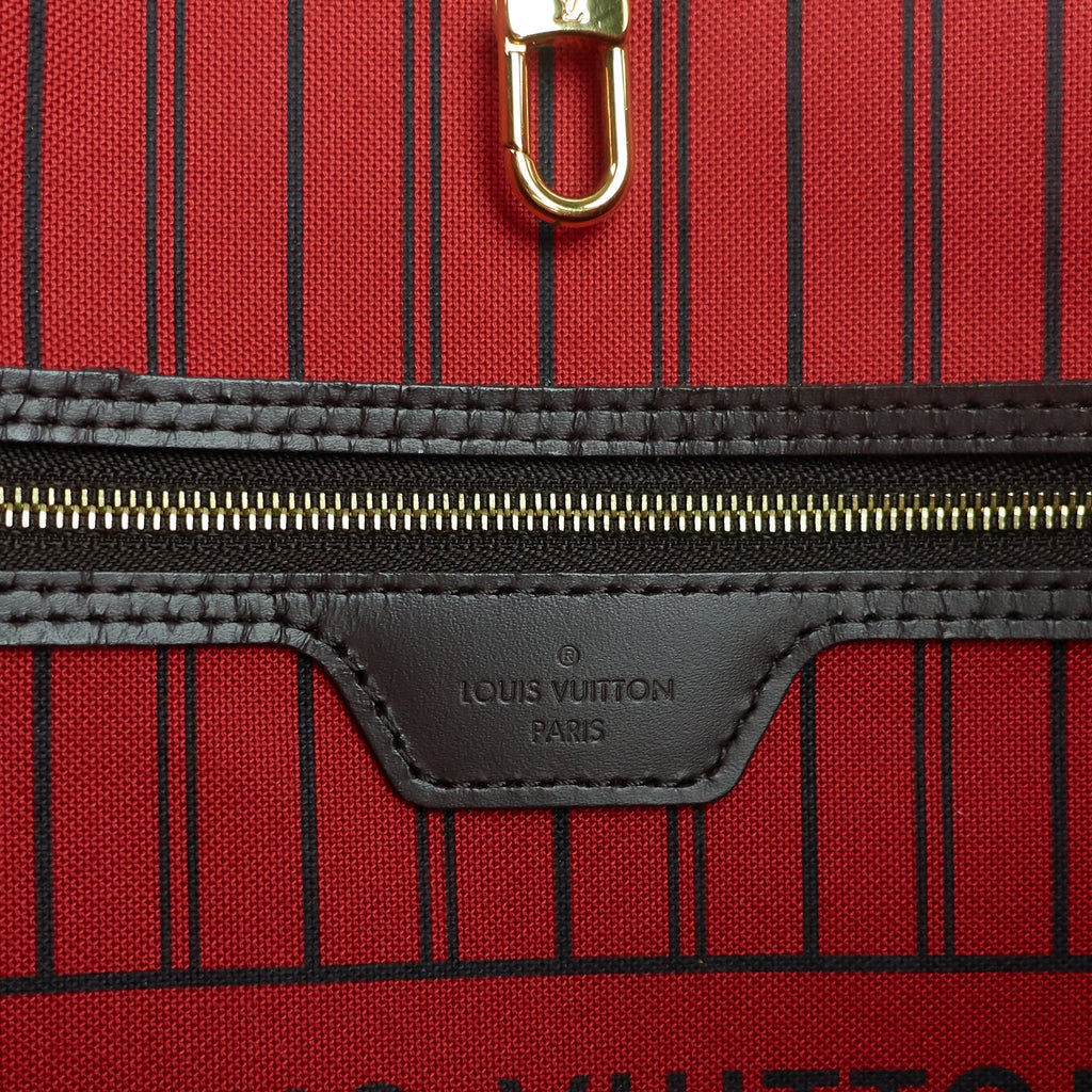 Louis Vuitto Neverfull MM with Pouch Damier Ebene Canvas Tote Bag