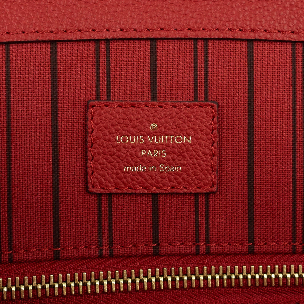 Louis Vuitto Pont-Neuf GM Red Monogram Empreinte Leather Bag