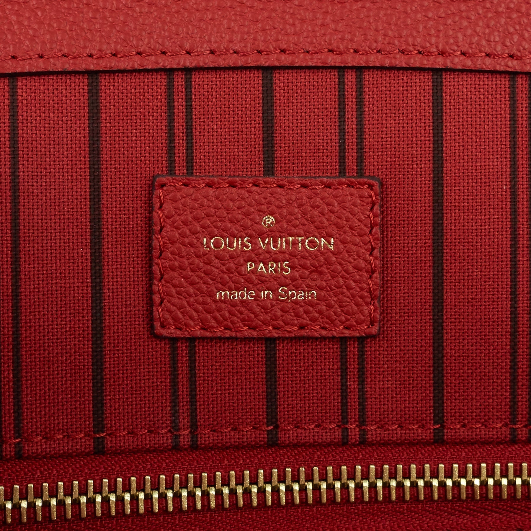 Louis Vuitto Pont-Neuf GM Red Monogram Empreinte Leather Bag