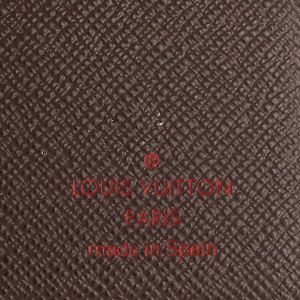 Louis Vuitto Billfold Damier Ebene Canvas Wallet