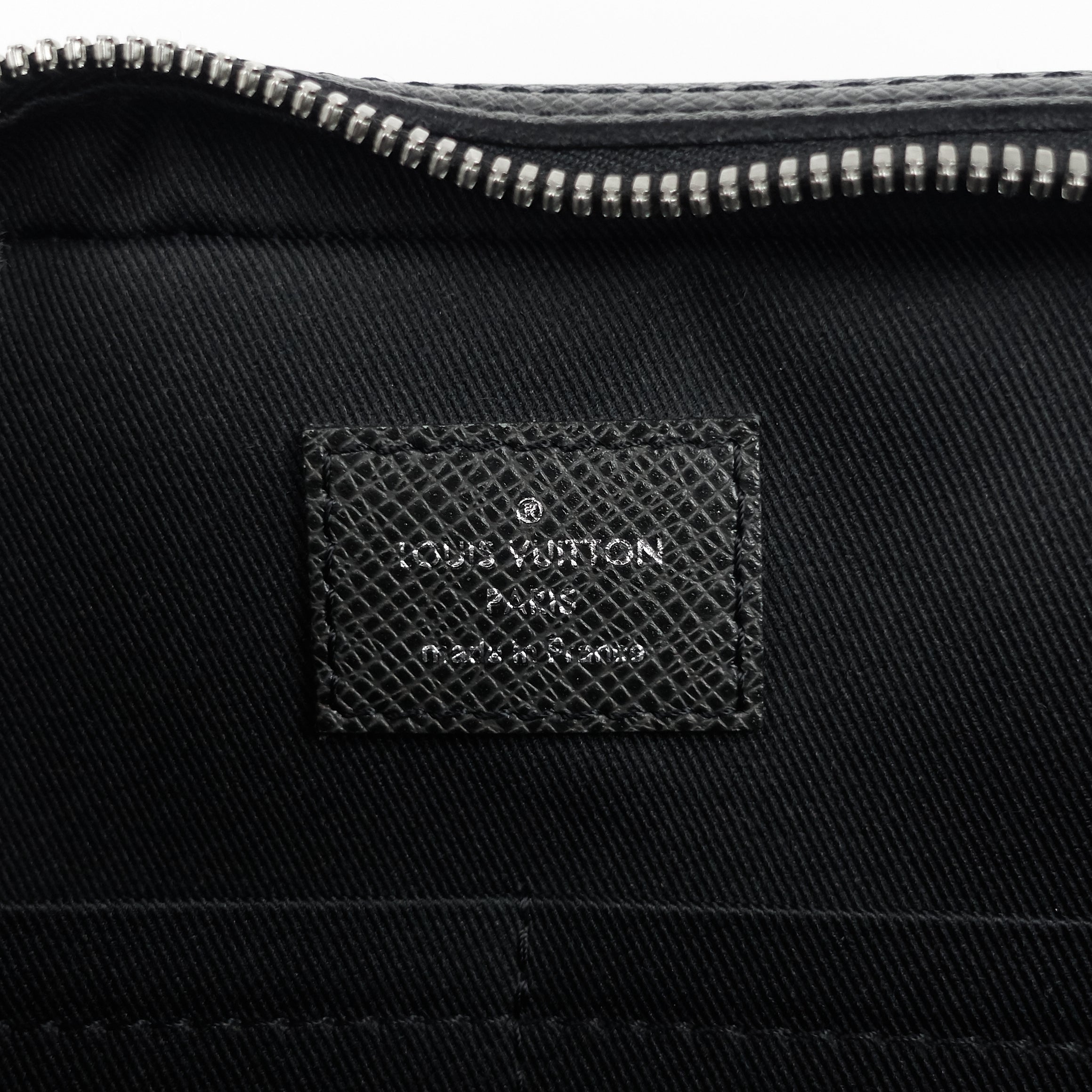 Louis Vuitto Porte-Document Voyage Ardoise Leather Briefcase Bag