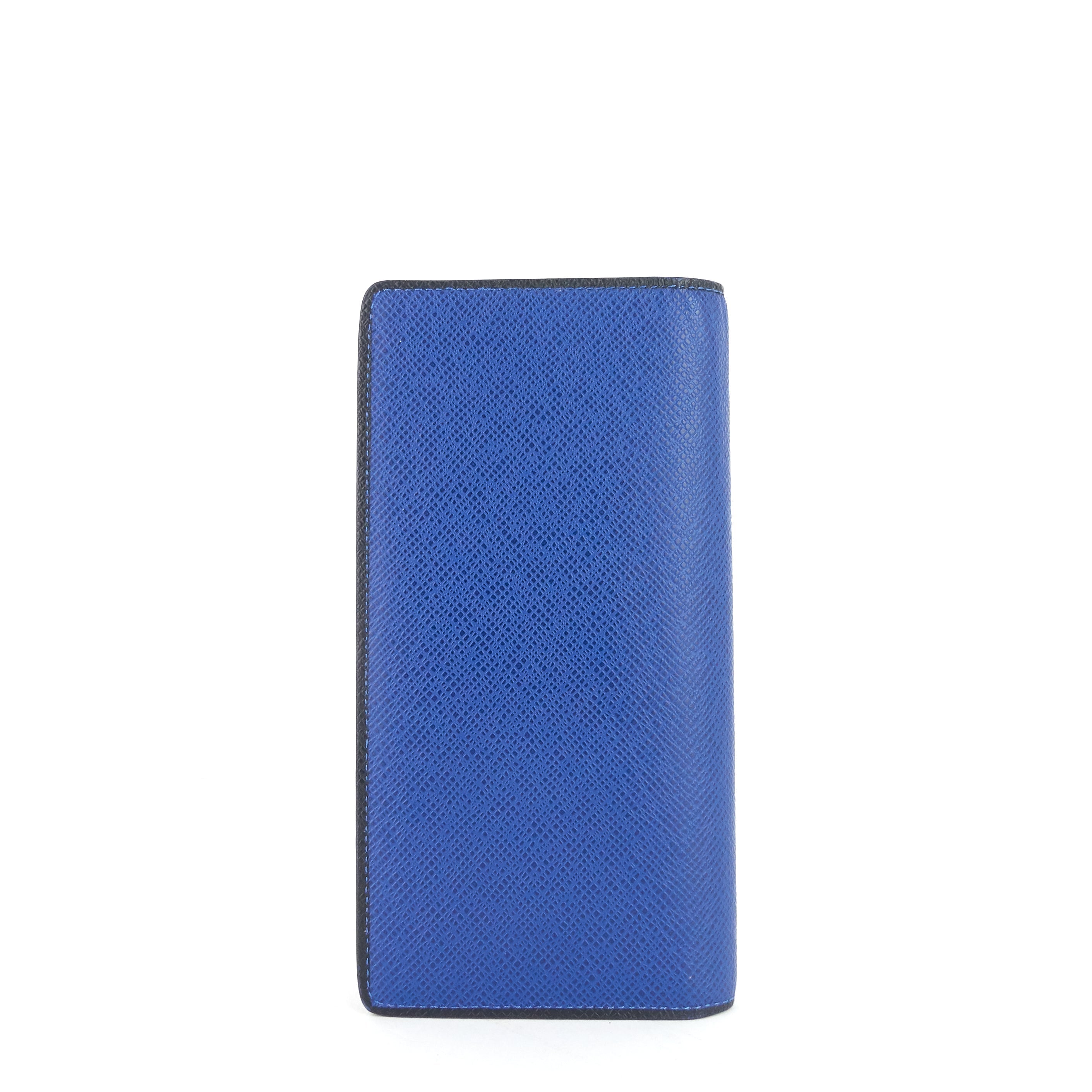 Louis Vuitto Brazza Blue Epi Leather Wallet