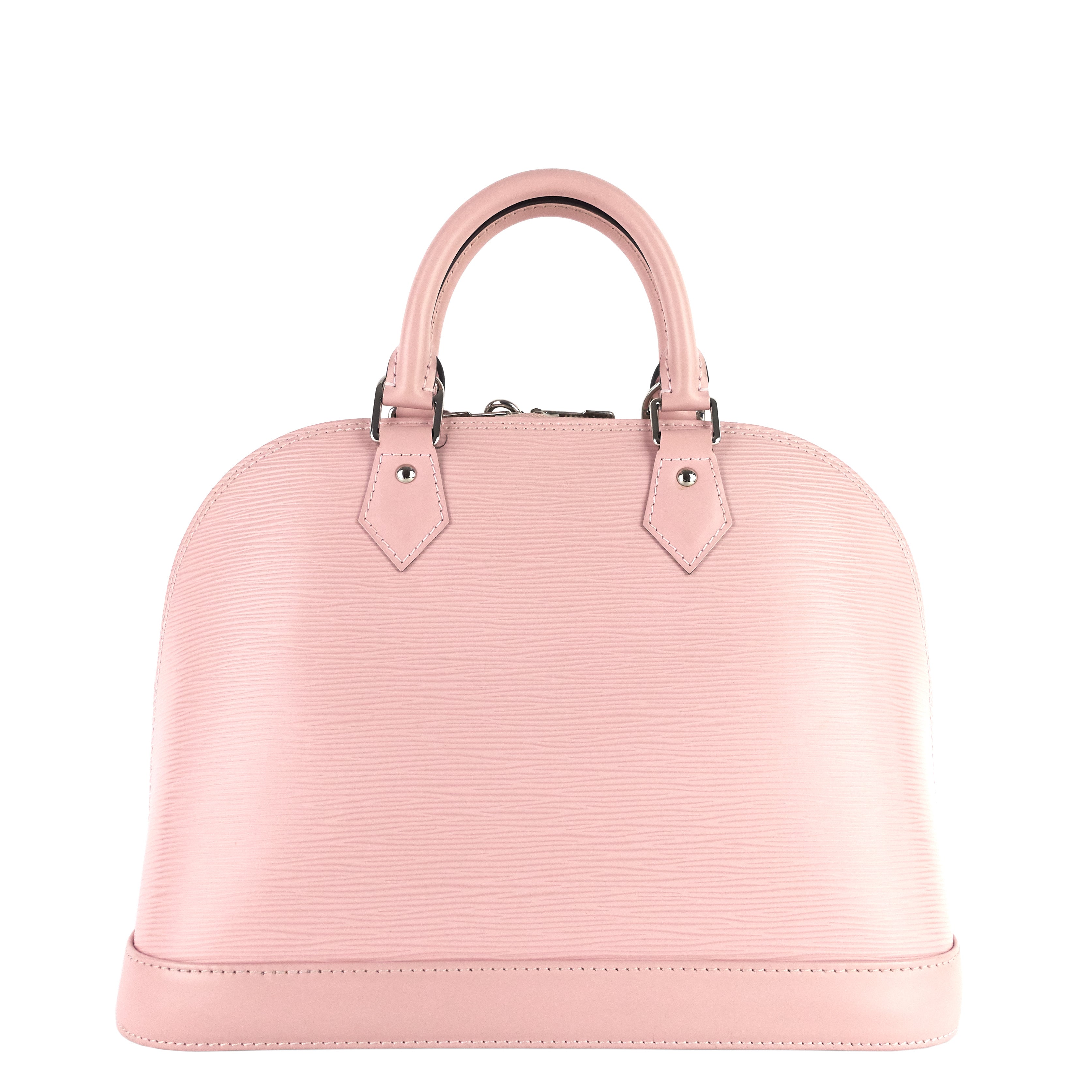 Louis Vuitto Alma PM Pink Epi Leather Bag with Charms
