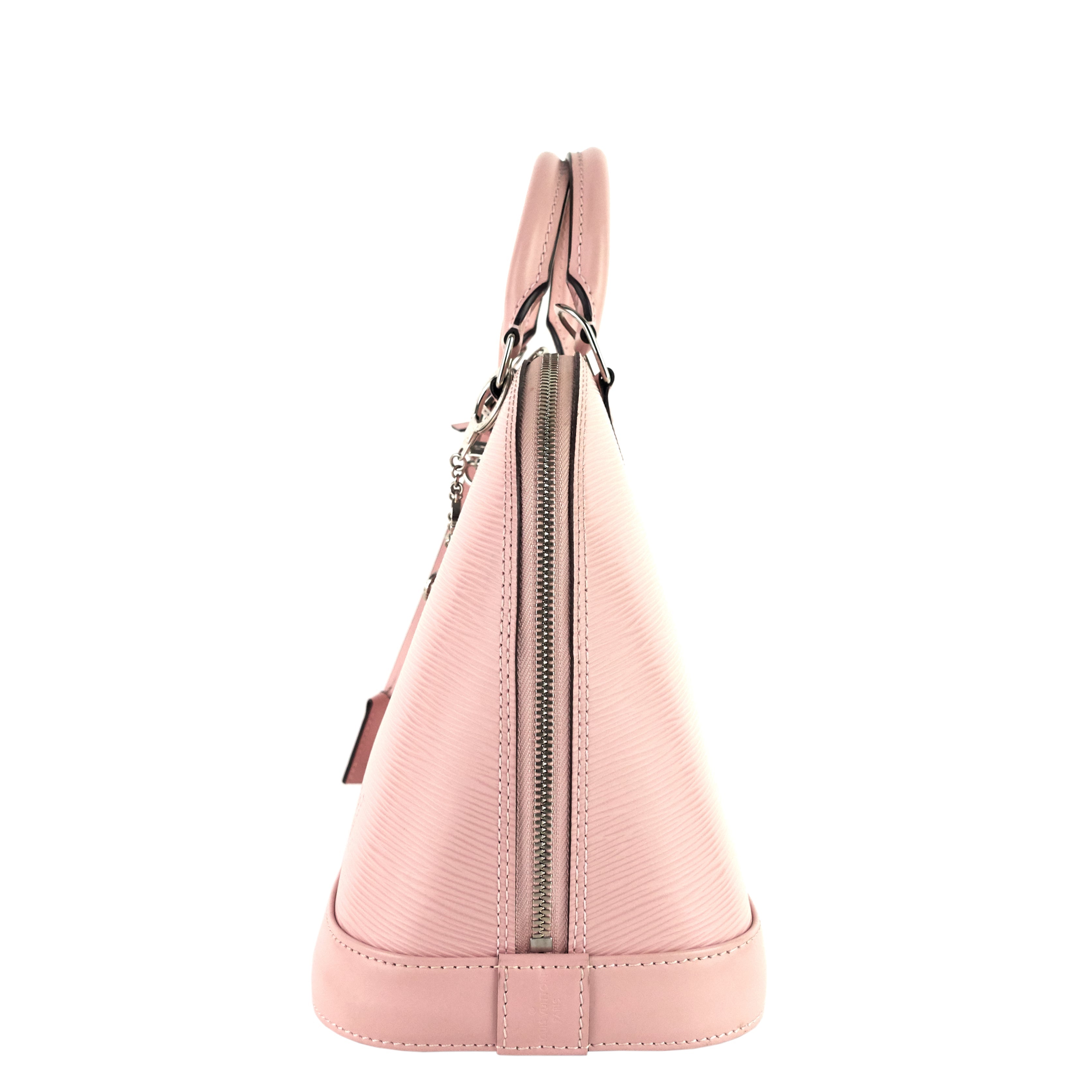 Louis Vuitto Alma PM Pink Epi Leather Bag with Charms